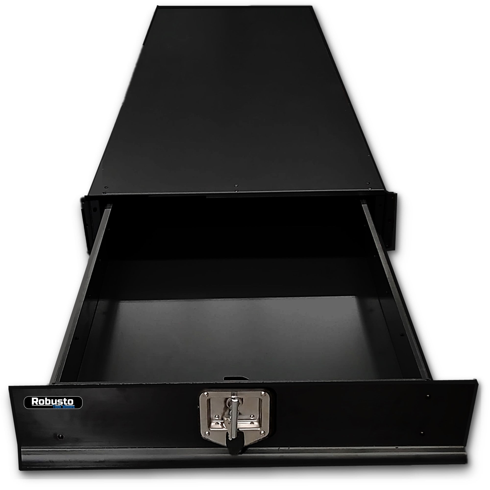 Under Tray Body Tool Box Trundle Drawer 1500 Long UTE Truck ToolBox BLACK