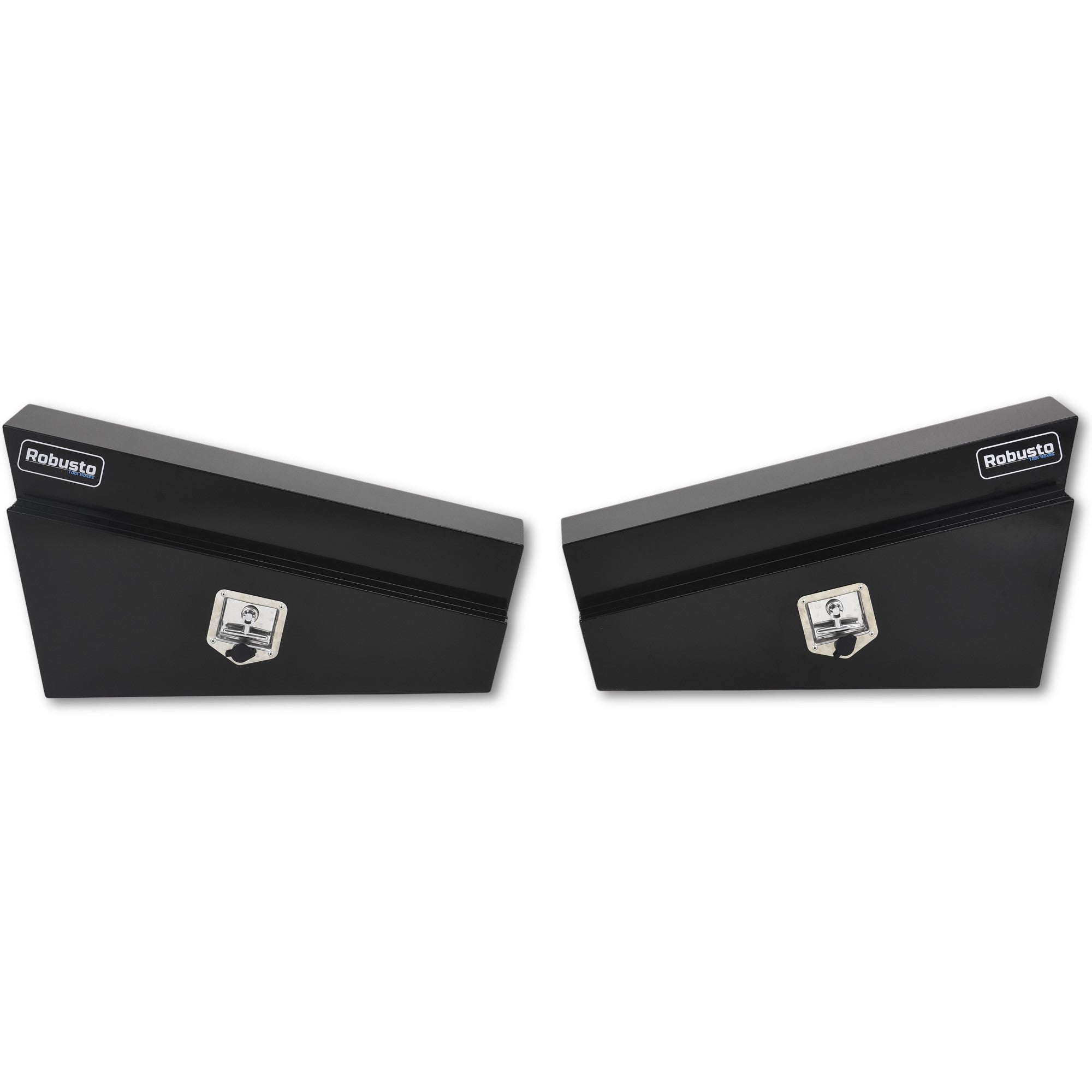 Under Tray Tool Box Pair Set Ute Steel Toolbox Trailer Undertray Underbody BLACK