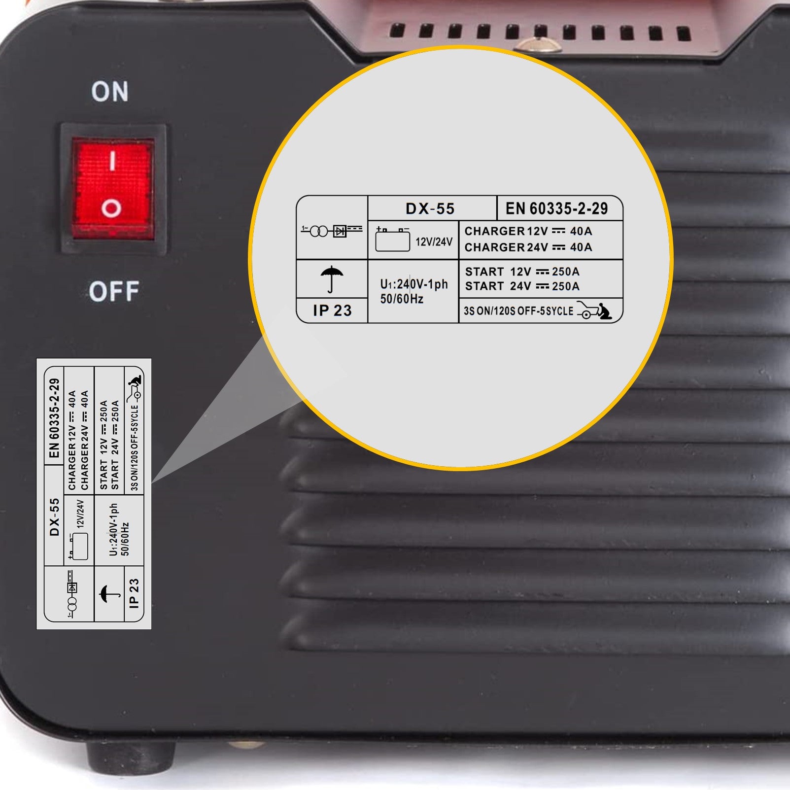 KingTech 2-in-1 Charger & Jump Starter | Pulse Repair Tech for 12V & 24V Batteries (DX55)