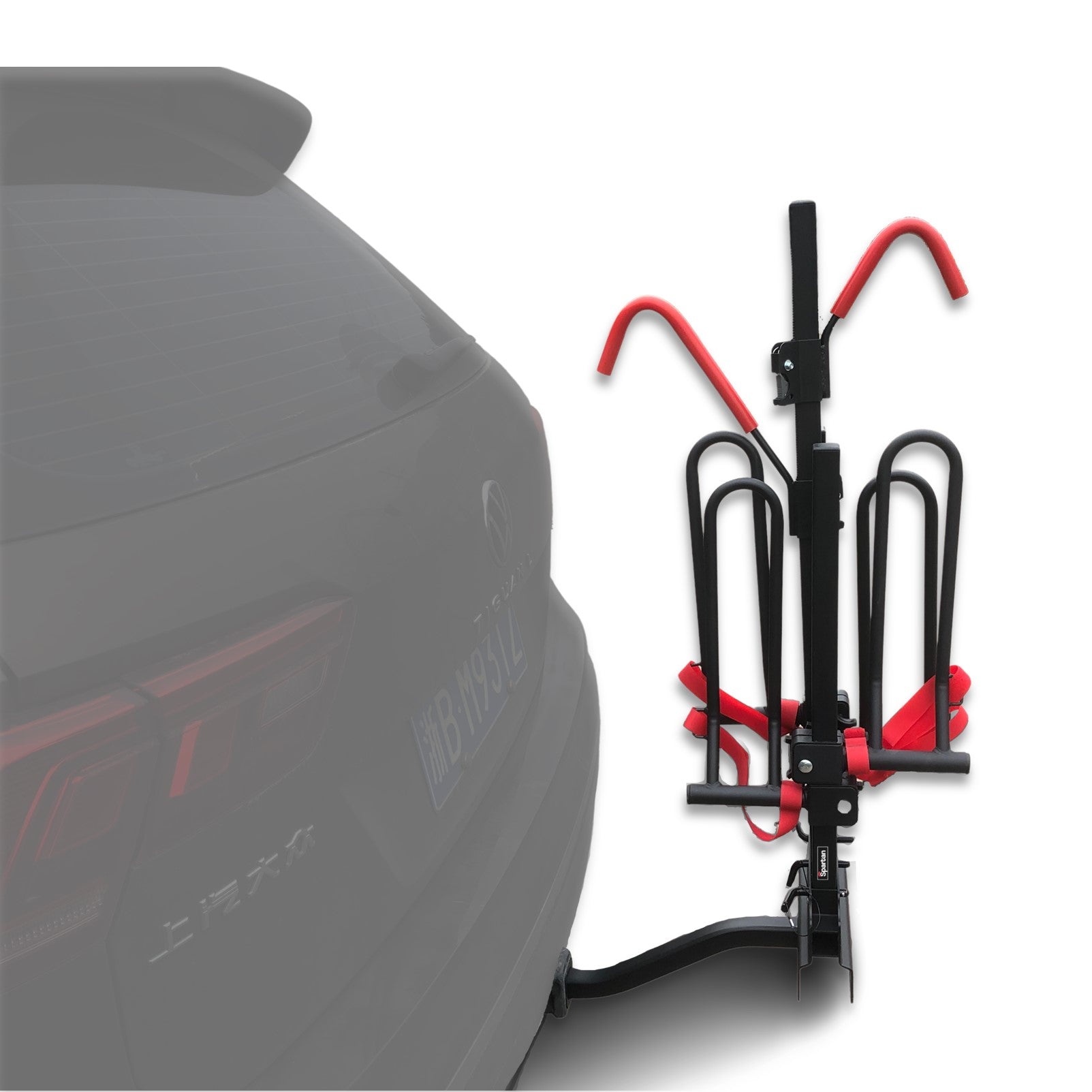 Fiernero 45KG E-Bike Rack with Folding Design | 2-Inch Hitch Fits 20-29" Wheels & Fat Tires