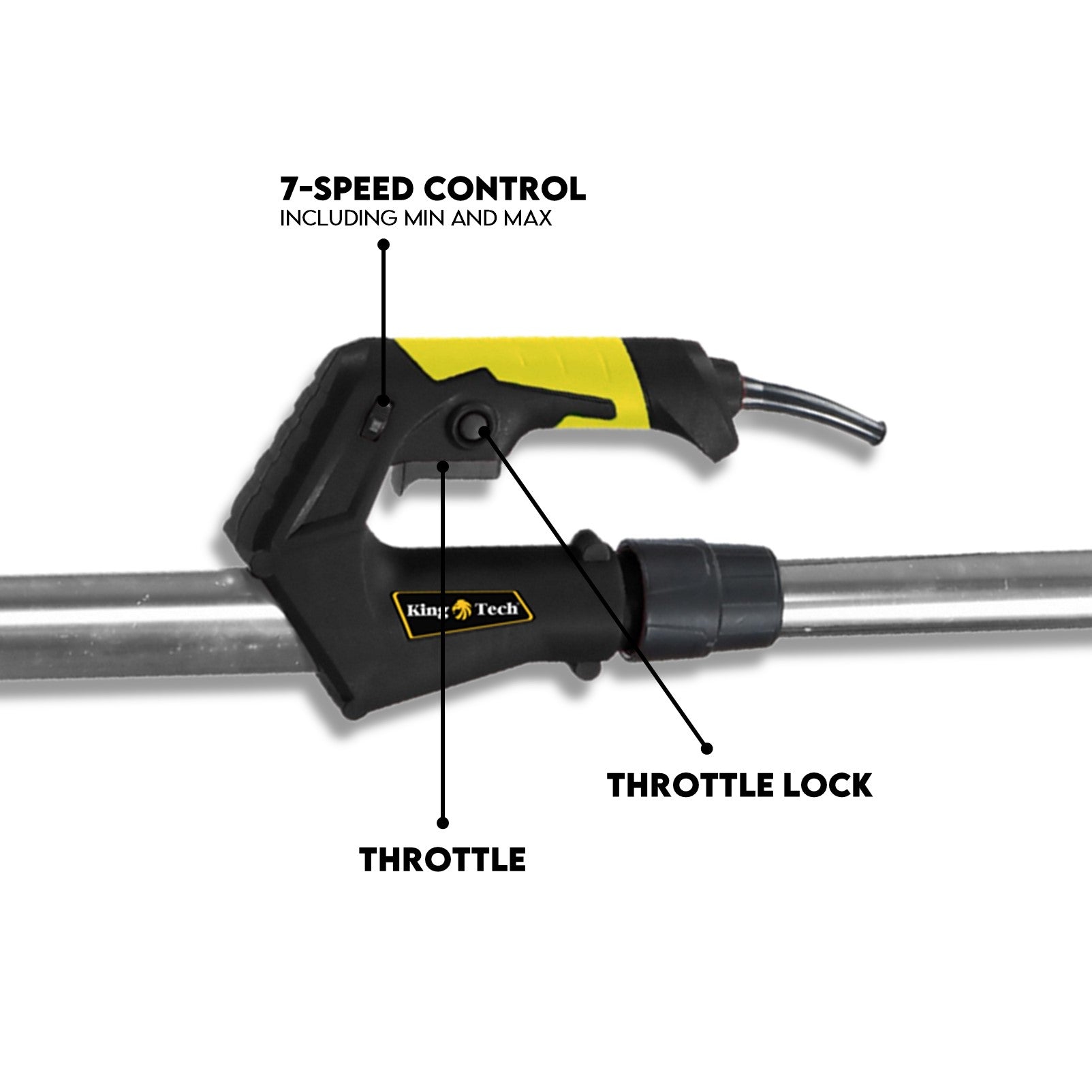KingTech 2000W Drywall Sander Foldable 170cm Handle | Built-in LED Light | 98% Dust Absorption