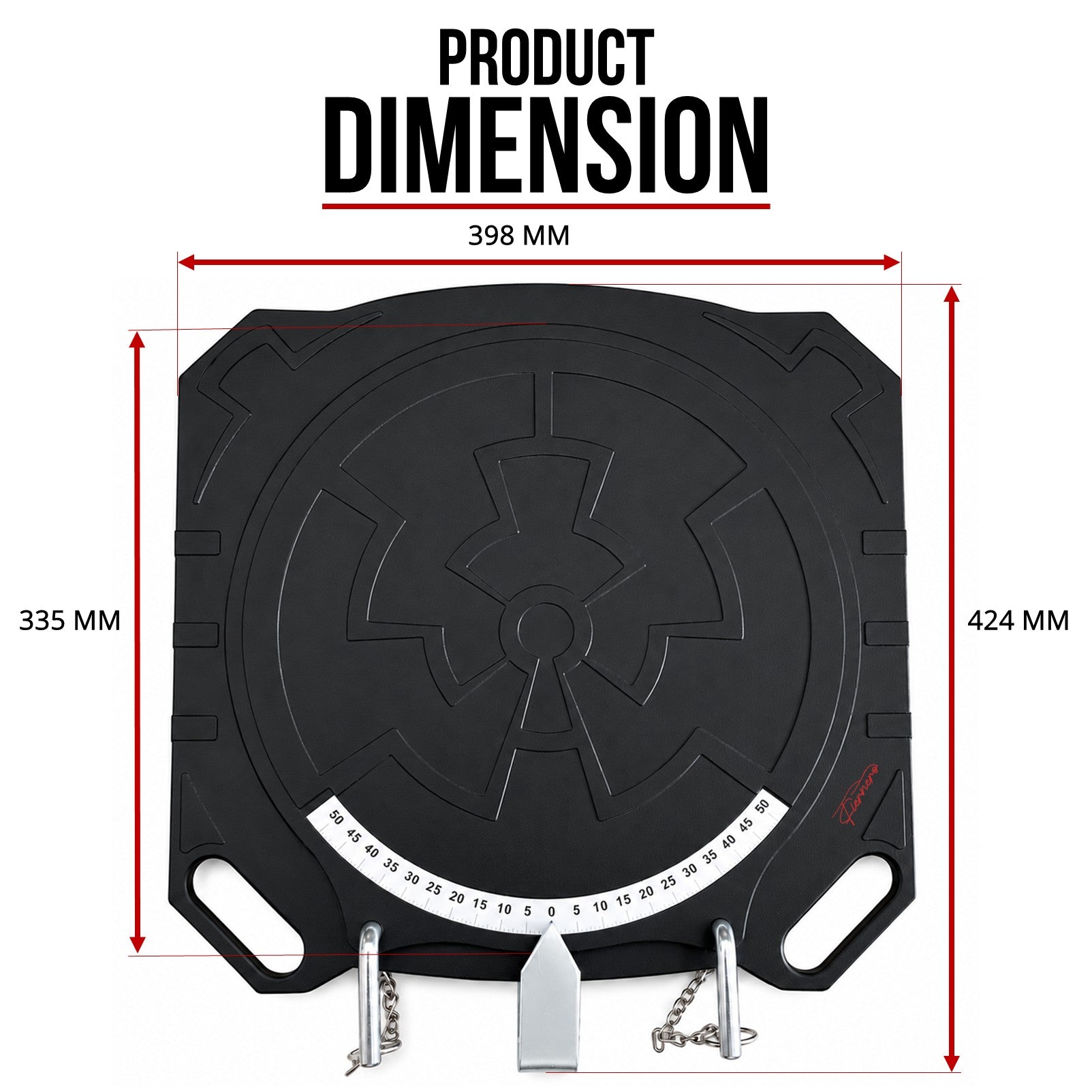 Fiernero Aluminum Wheel Alignment Turntable Pair | 360° Rotating Turn Plate