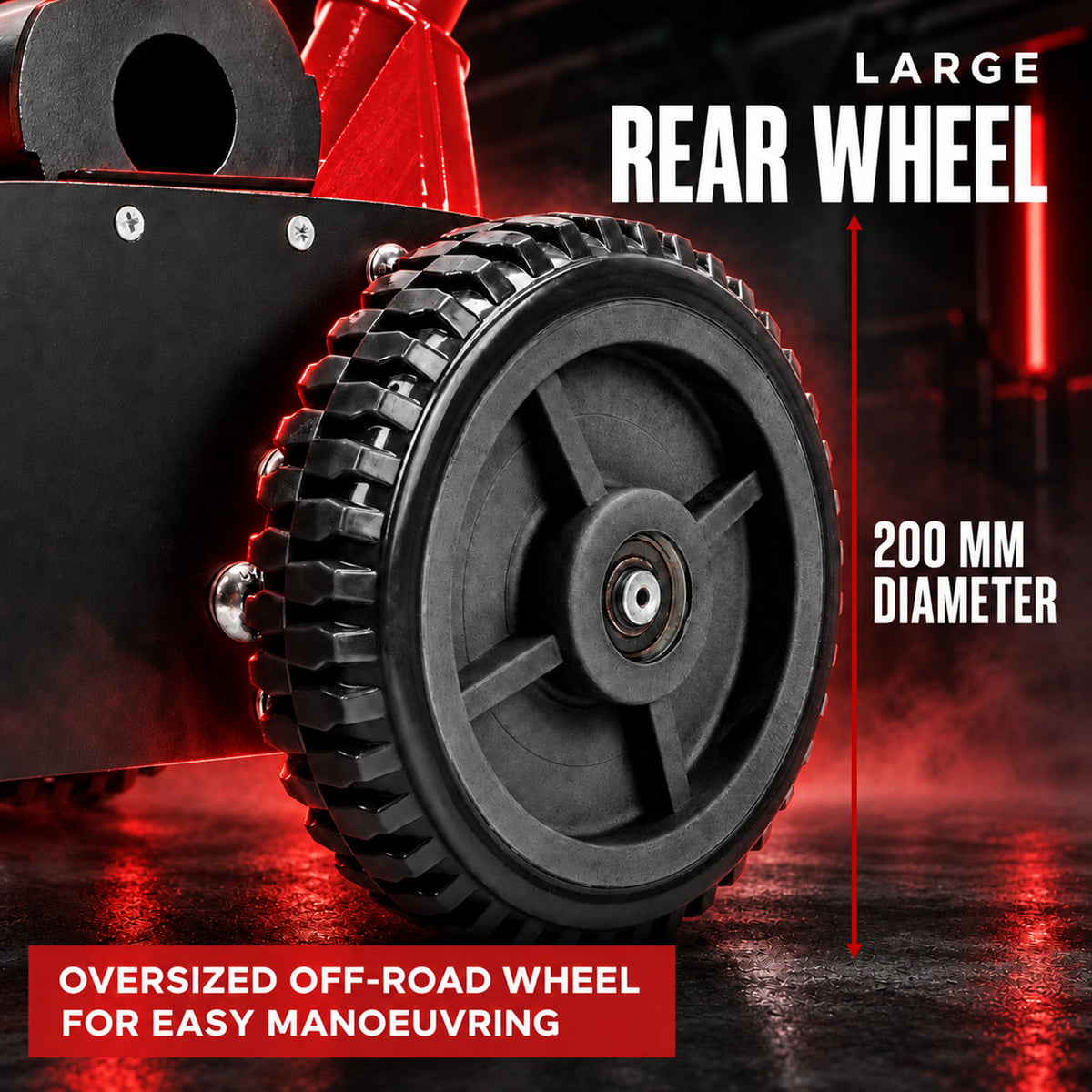Fiernero 2 Ton Big Wheel Off Road Hydraulic Floor Jack | Low Profile Quick Lift
