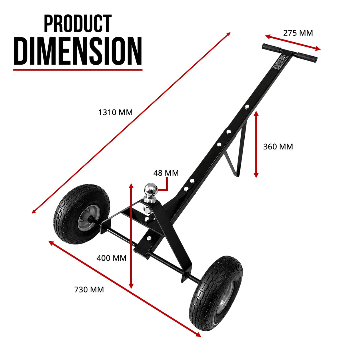 Fiernero Trailer Dolly 600lbs | Utility Camper Steel Hand Dolly Wheel