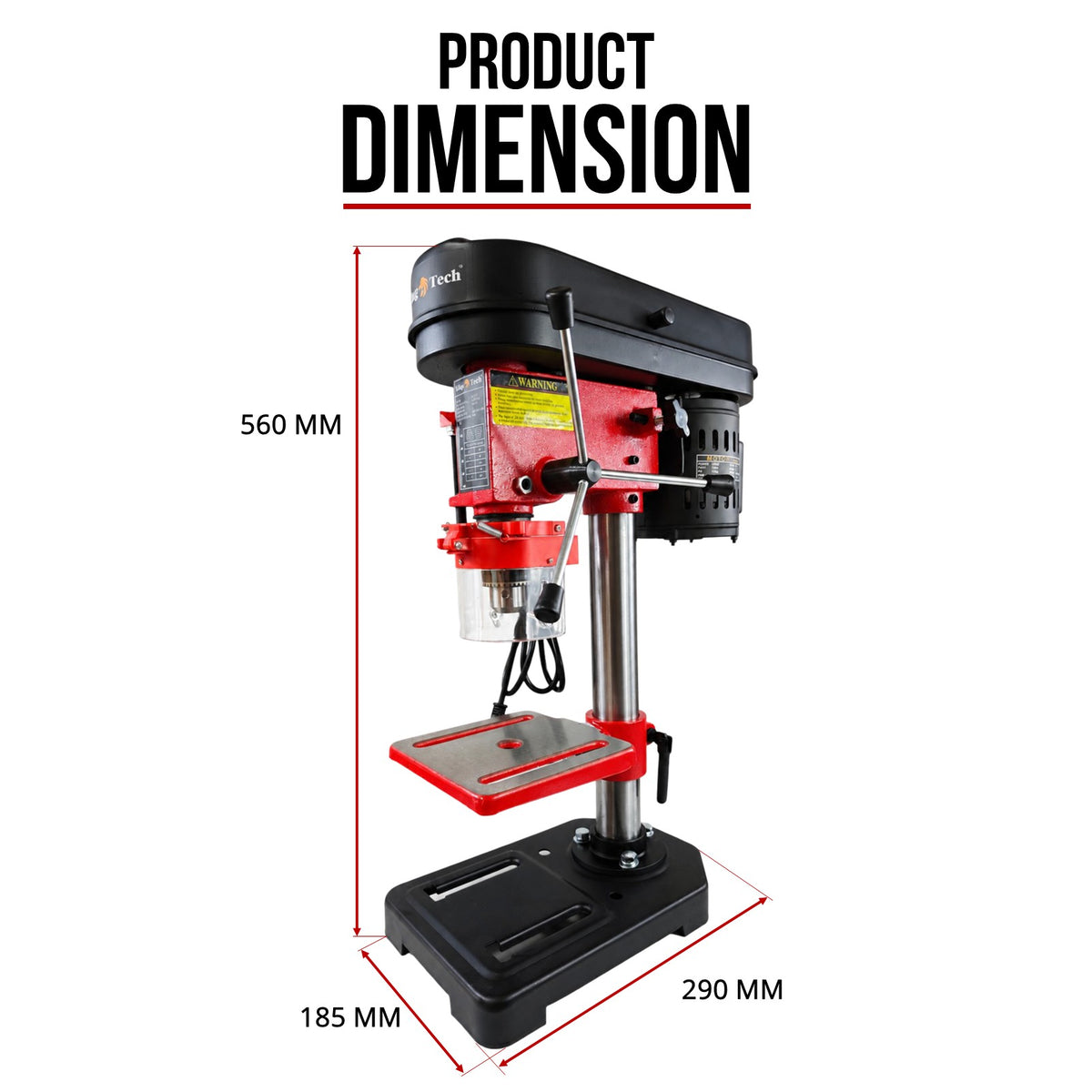 KingTech 450W Drill Press Bench Stand | 5 Variable Speed