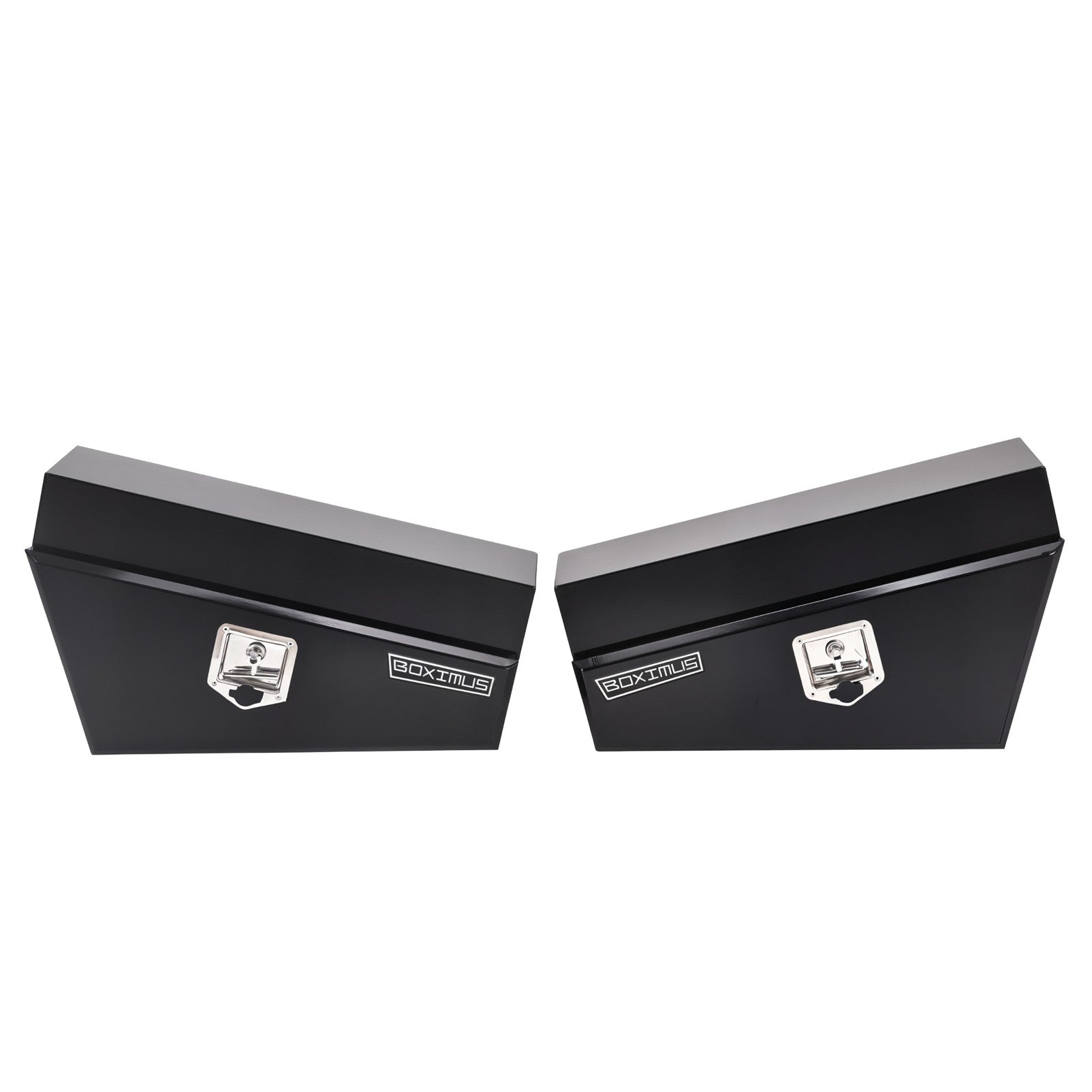 Boximus 750mm Steel Under Tray Ute Tool Box Pair | Black Toolbox Set Powder-Coated & Sealed