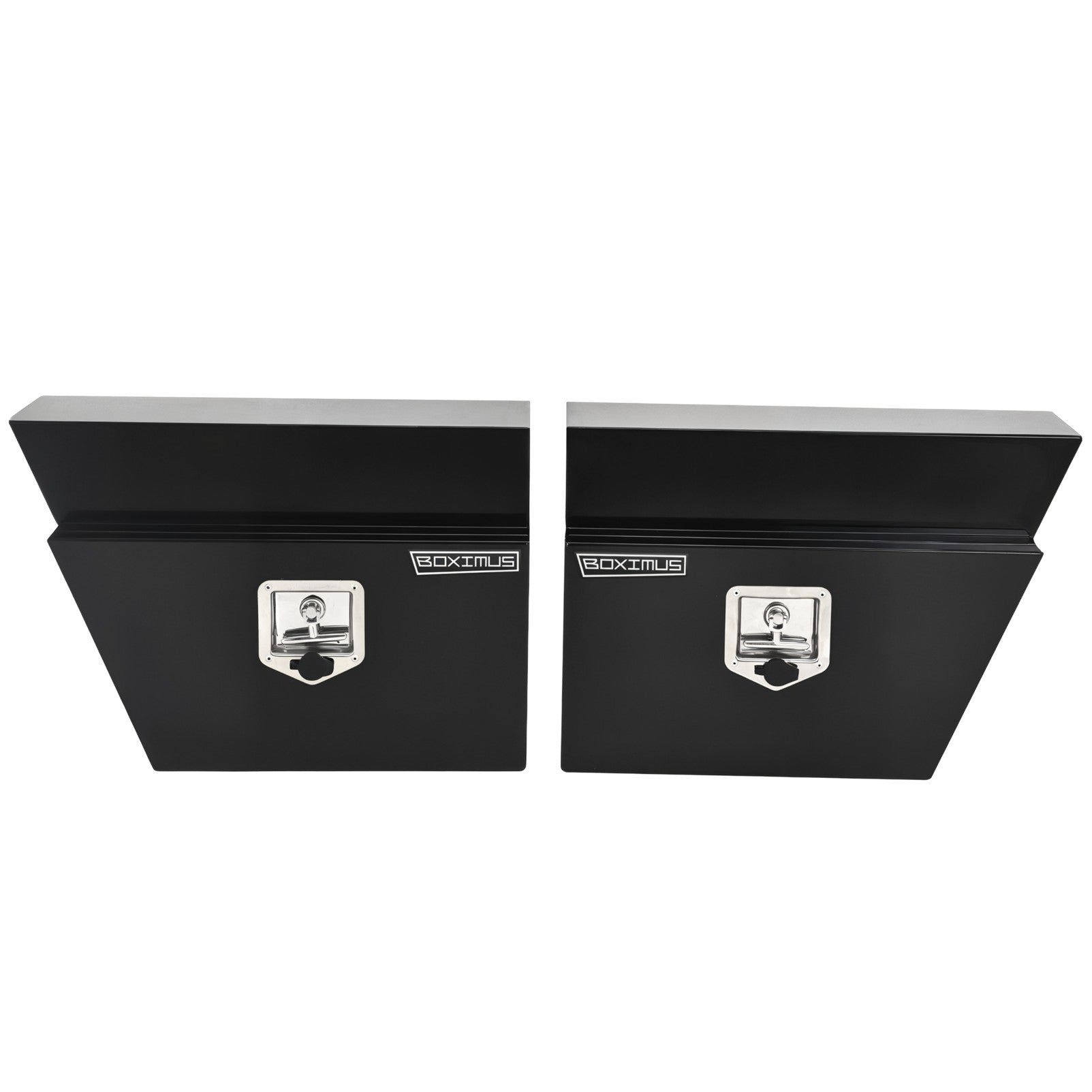 Boximus 600mm Black Aluminium Under Tray Ute Tool Boxes | 2mm Sealed Toolbox Pair Set