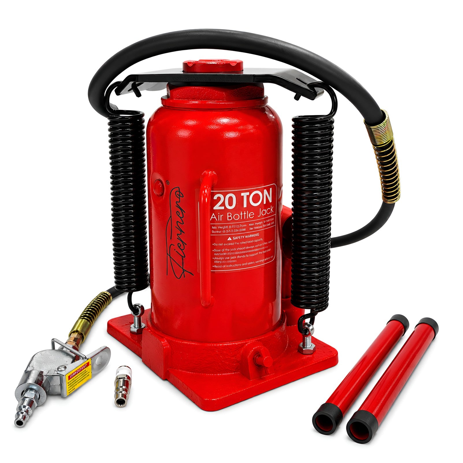 Fiernero 20 Ton Air & Manual Hydraulic Bottle Jack | Heavy-duty Car Lifter