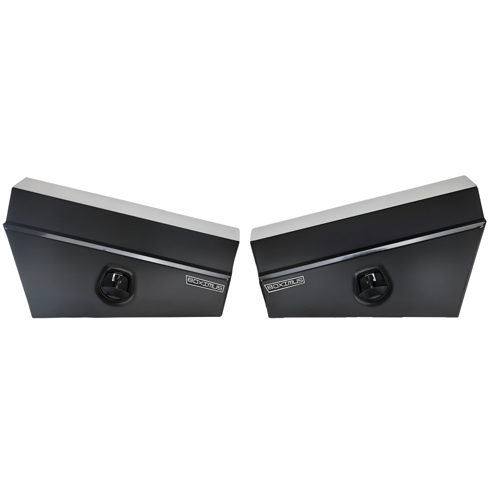 Boximus 750mm Steel Under Tray Ute Tool Box Pair | Black Toolbox Set Powder-Coated & Sealed