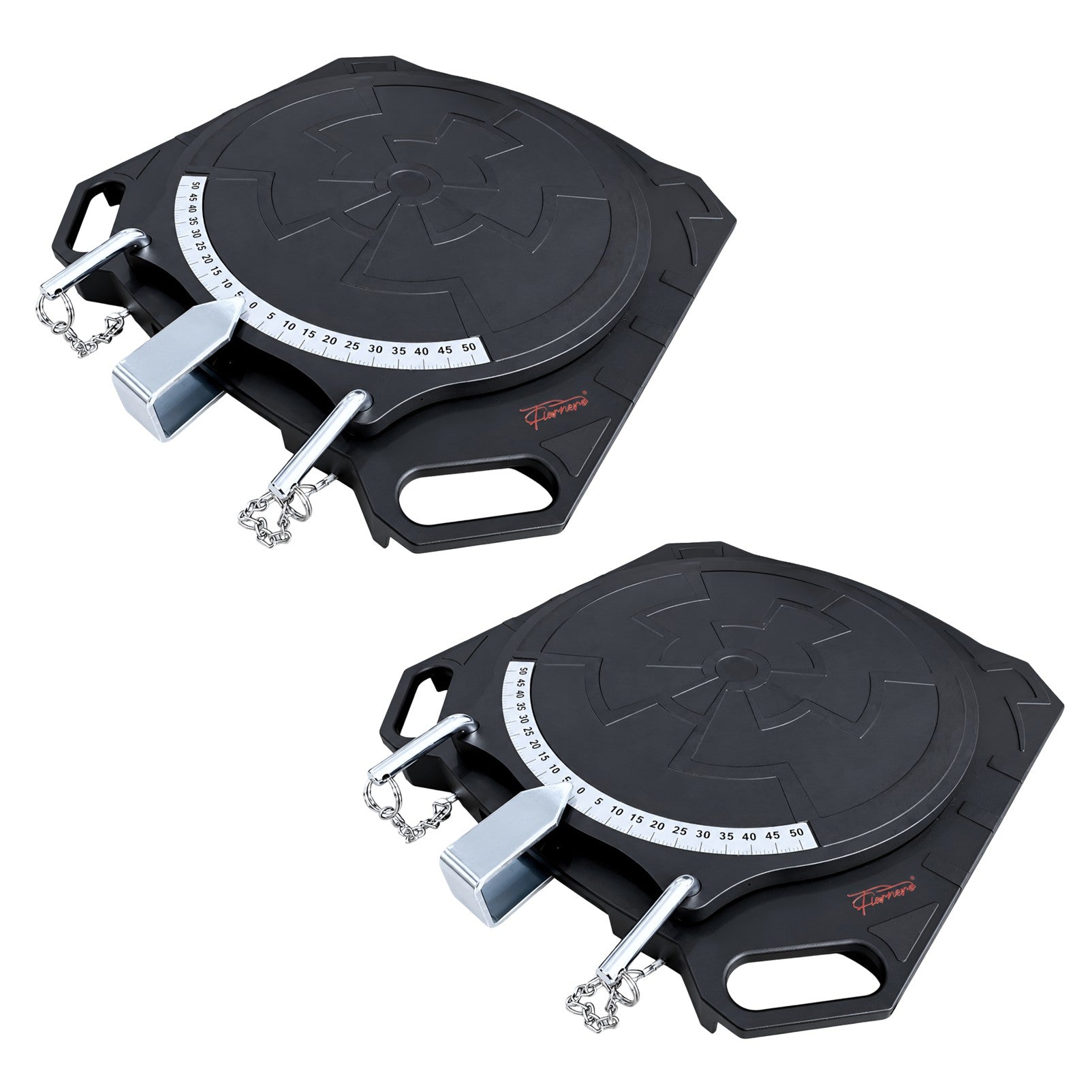 Fiernero Aluminum Wheel Alignment Turntable Pair | 360° Rotating Turn Plate