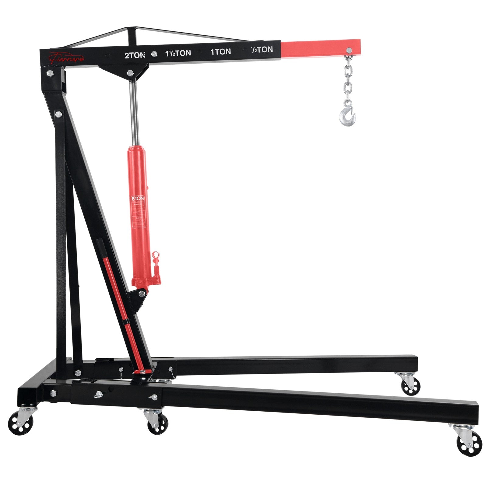 2 Ton Folding Engine Crane - Black Hoist