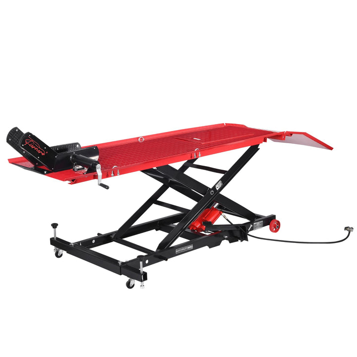 Fiernero 500KG Motorcycle Lift Table 1.9m Platform | Pro Grade Model w Dual Hydraulic & Air