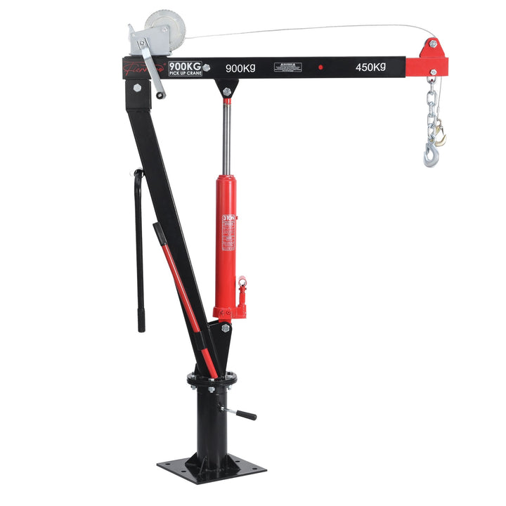 Fiernero 900 kg Hydraulic Swivel Pickup Crane | 360° Rotation & Telescopic Boom for Ute