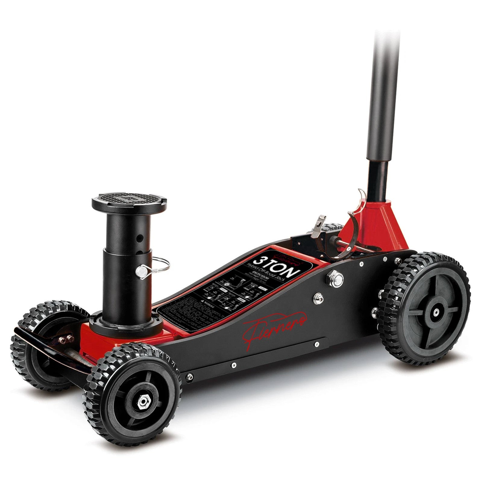 Fiernero 3 Ton Trolley Hydraulic Off Road Jack w/ Three Height Extension Stage