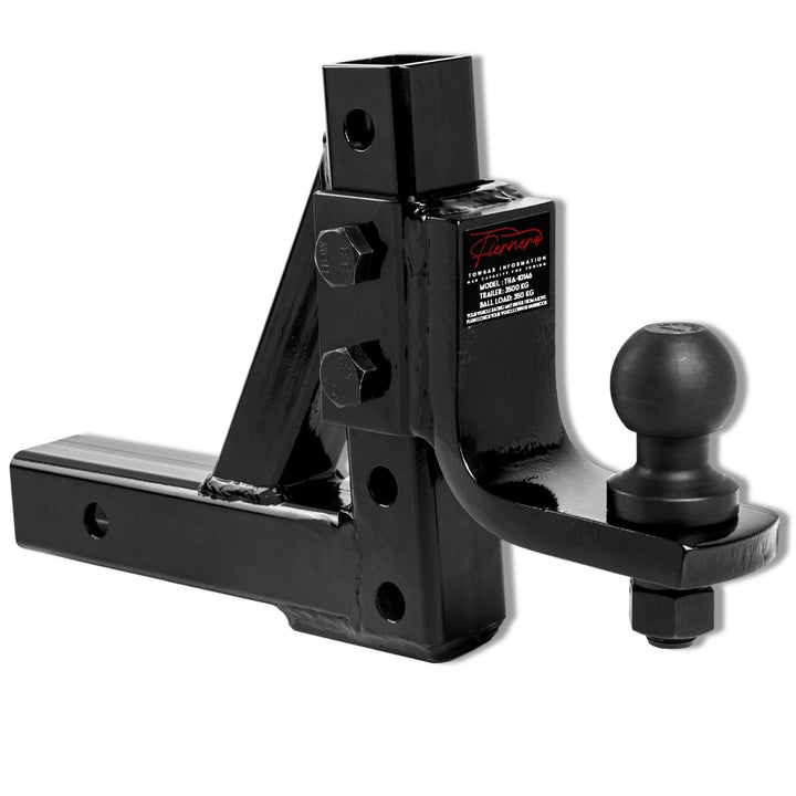 Fiernero 3500KG 16-Position Adjustable Tow Hitch Towbar for 2" Receiver w/ Pin Lock