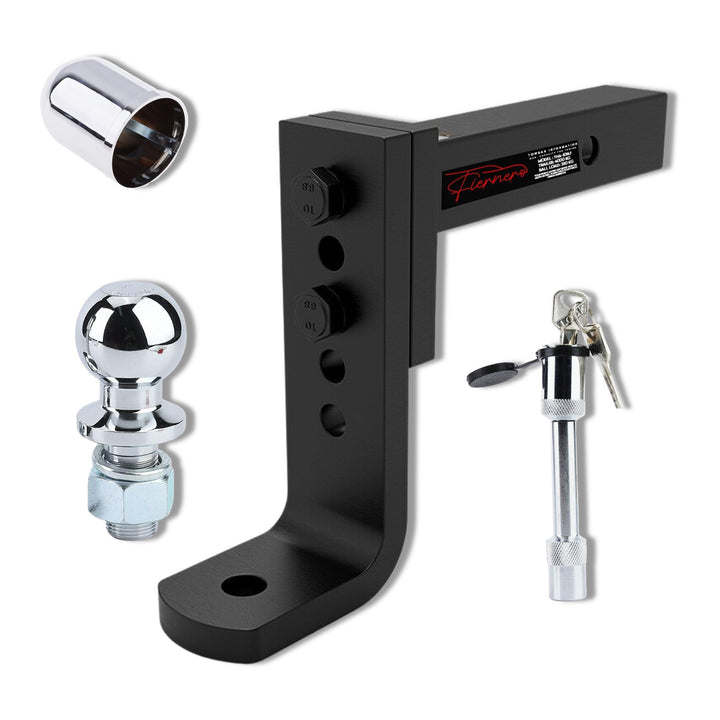 Fiernero 4000KG Adjustable Tow Bar Hitch | 5-Hole Towbar Reversible Mount with Chrome Ball