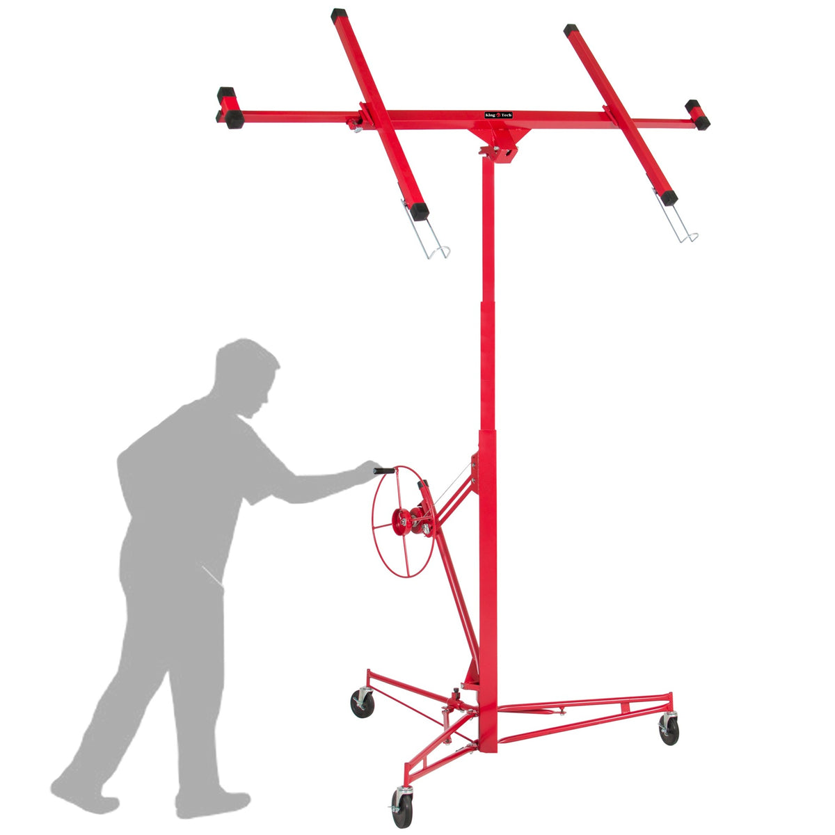 KingTech 3.3M Sheet Panel Lifter for Ceiling Plasterboard Drywall 360° Swivel 68 kg Capacity