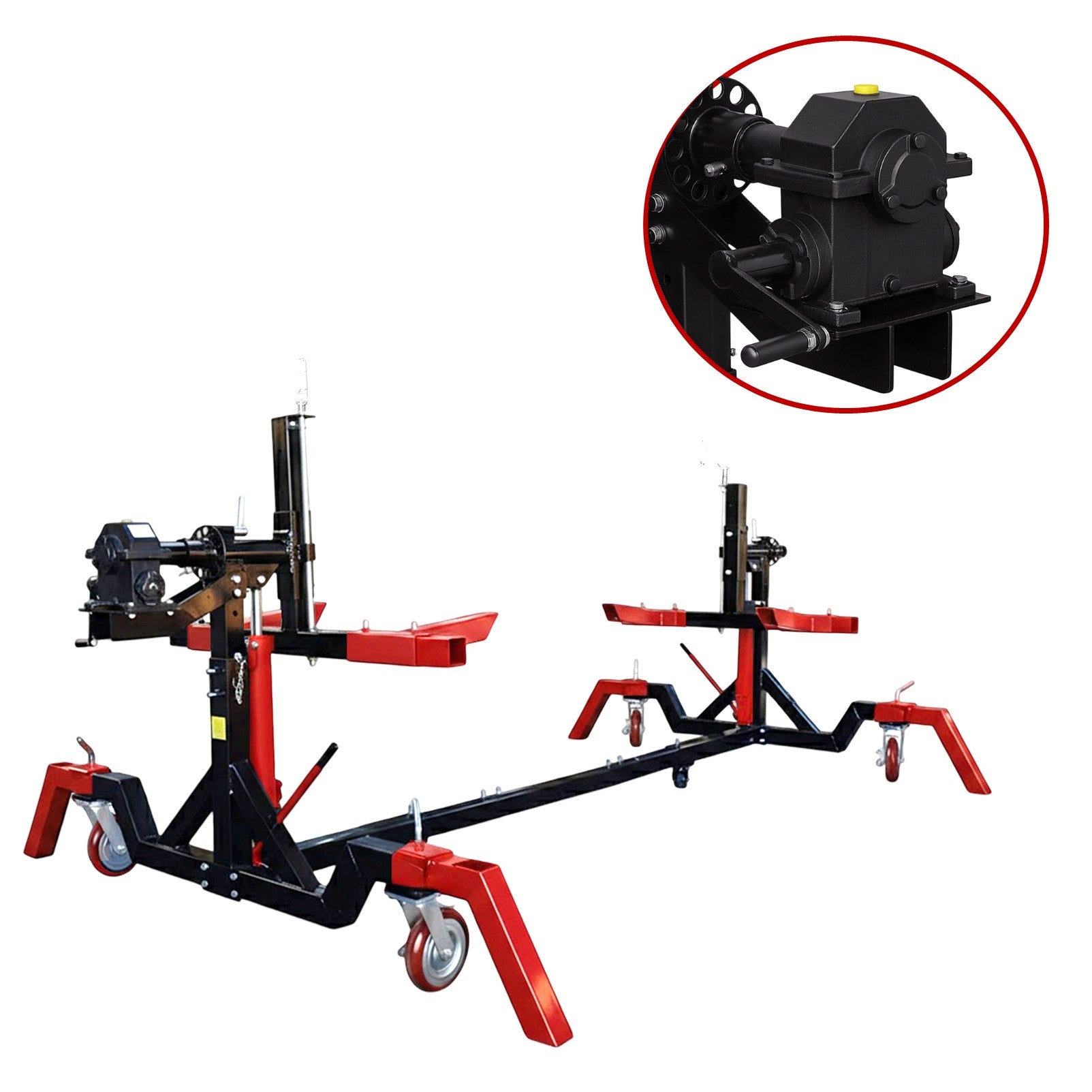 Fiernero 4500LBS Car Rotisserie Heavy Duty Hydraulic w/ Gear Box Drive Rotation