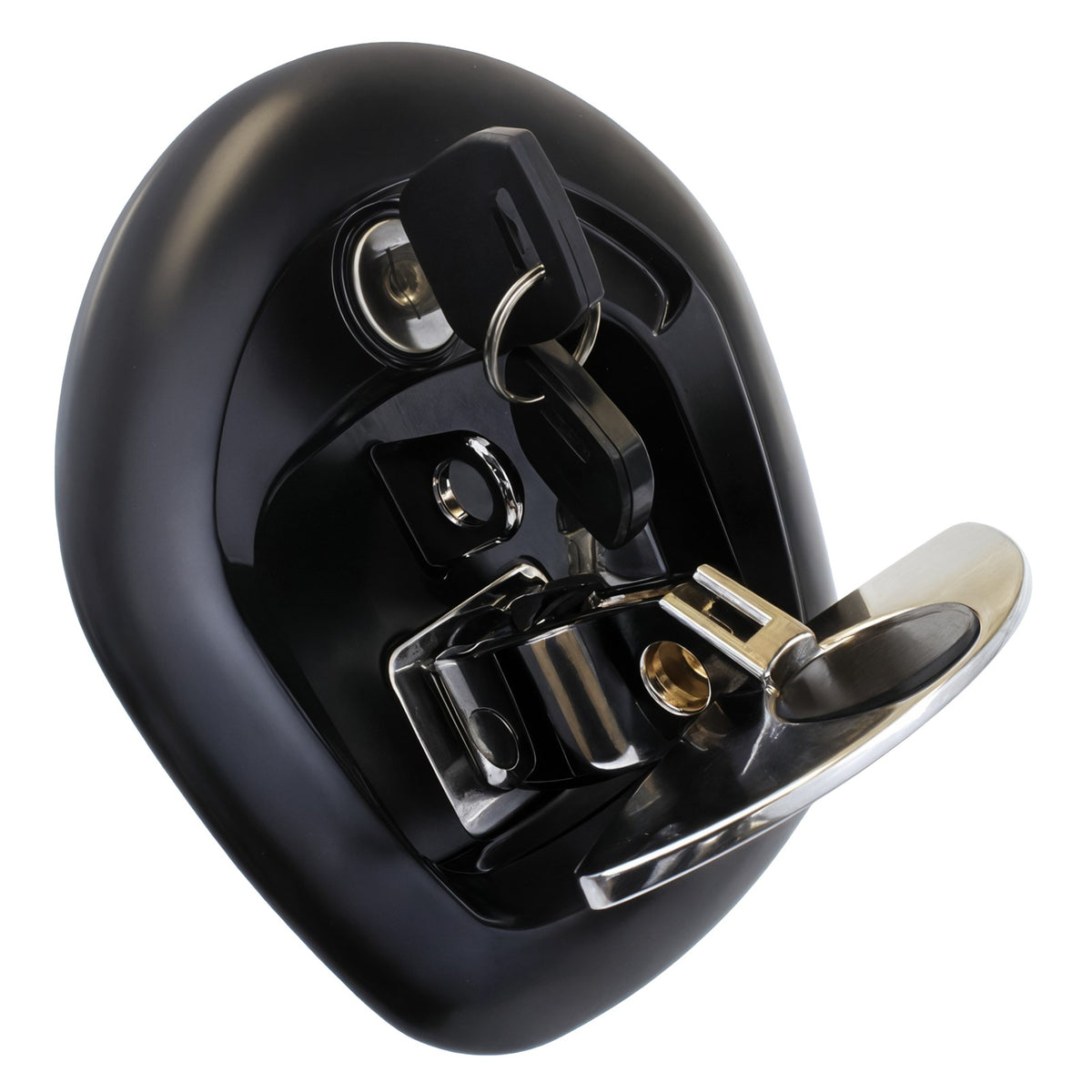 Chrome Heavy-Duty Compression Whale Tail Lock for Toolbox | Dual-Keyed for Ute Canopy