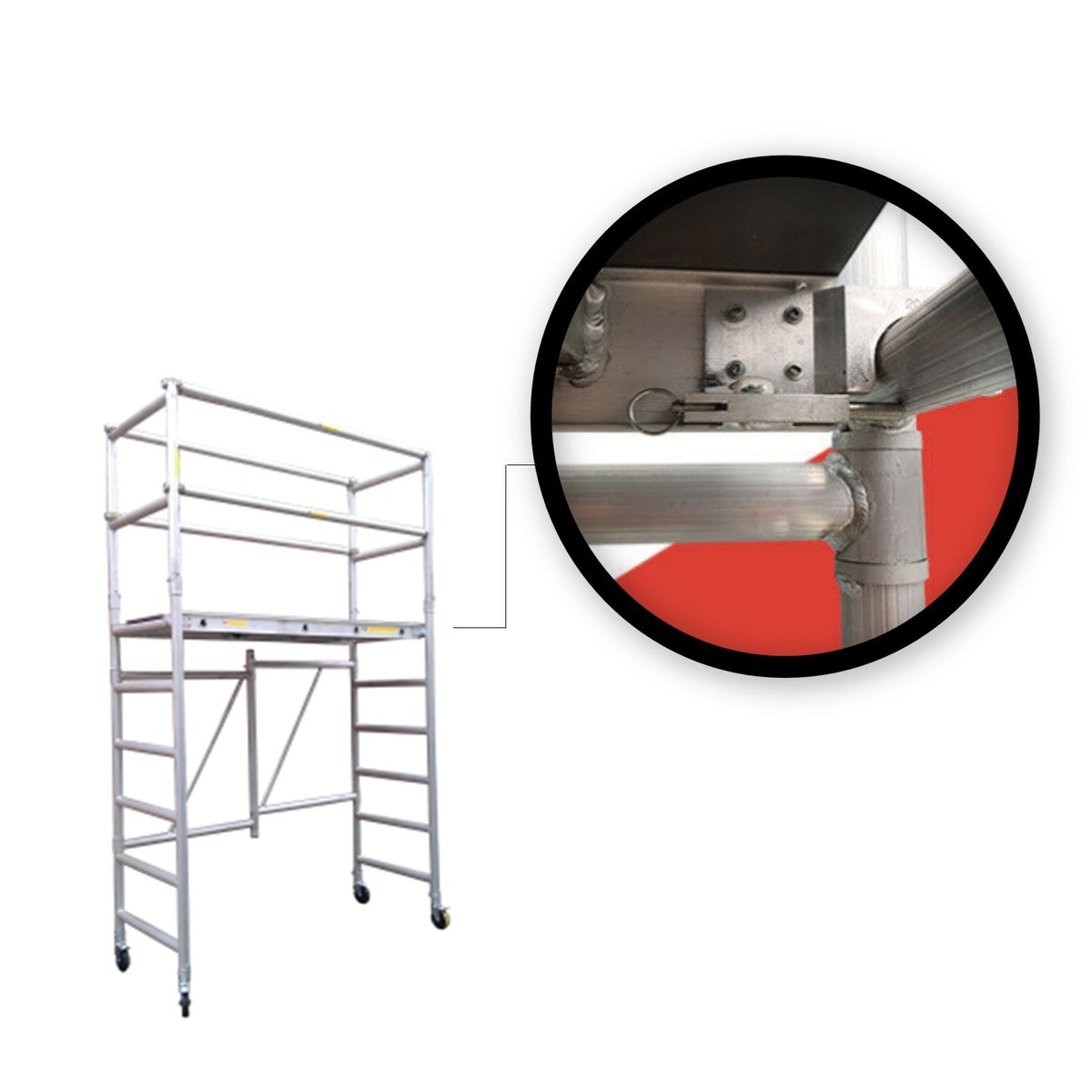 KingTech 3M Aluminium Mobile Scaffold Tower | 225 kg Load Capacity & Lockable Castors