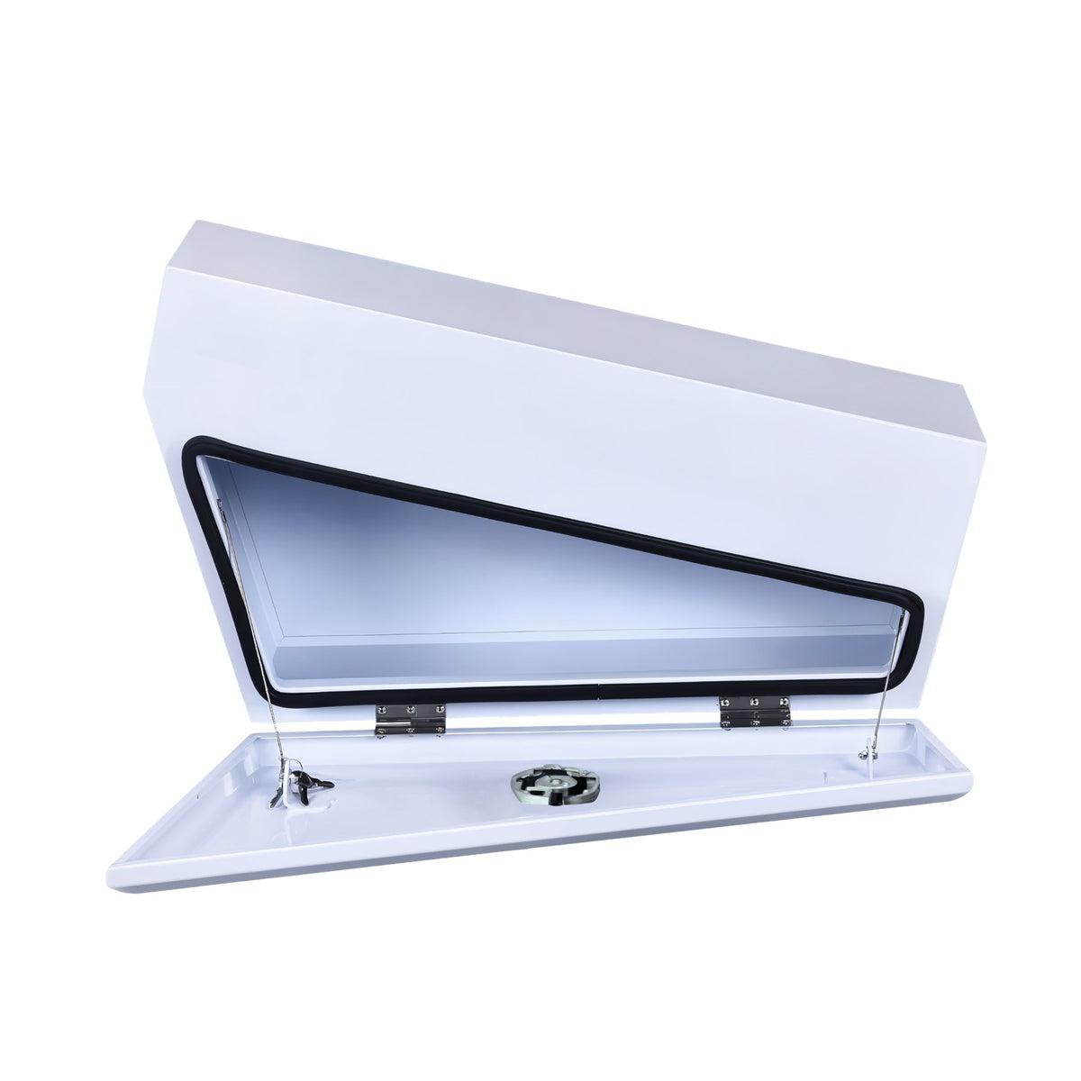 Boximus 750mm Steel Under Tray Ute Tool Box Pair | White Powder-Coated & Sealed