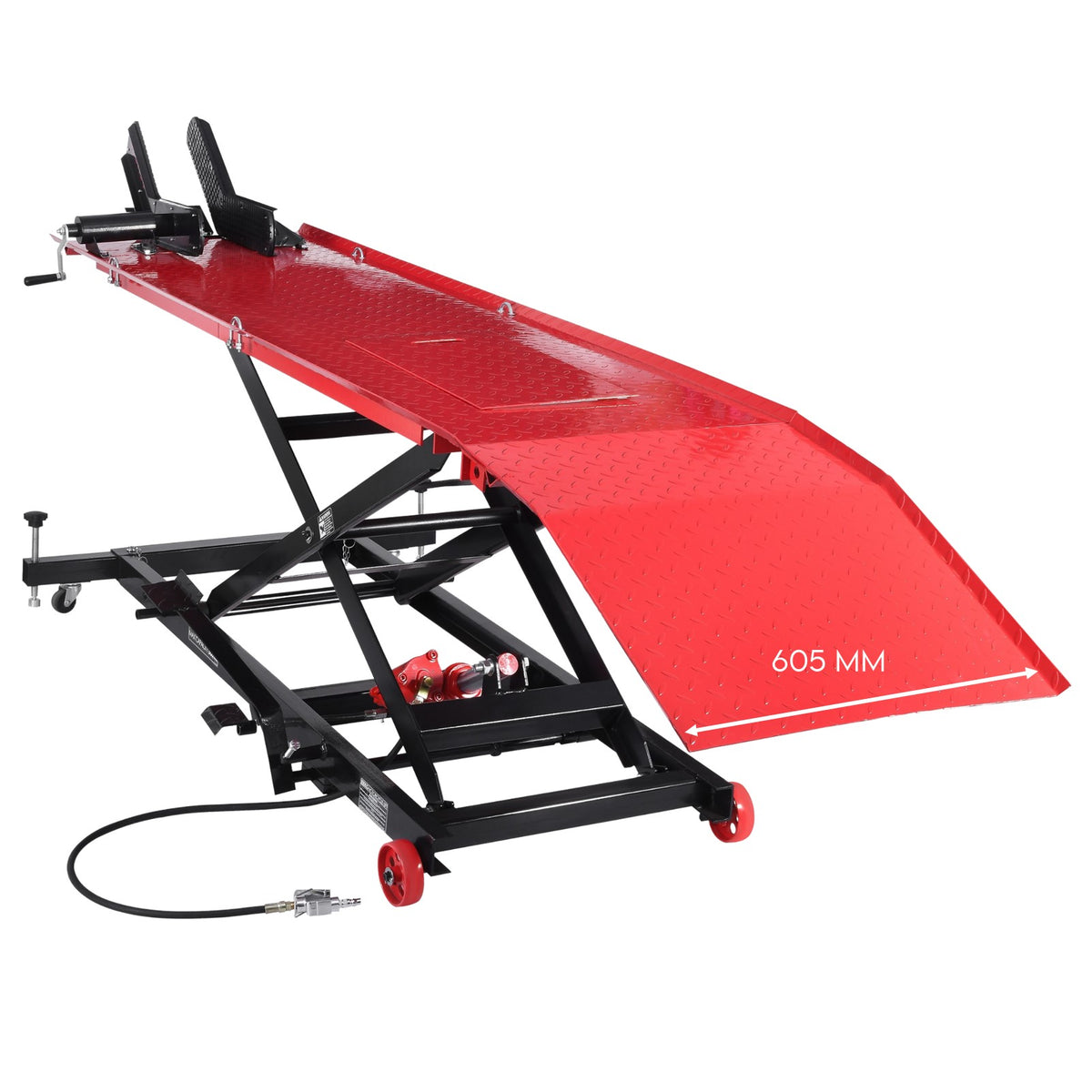 Fiernero 500KG Motorcycle Lift Table 1.9m Platform | Pro Grade Model w Dual Hydraulic & Air