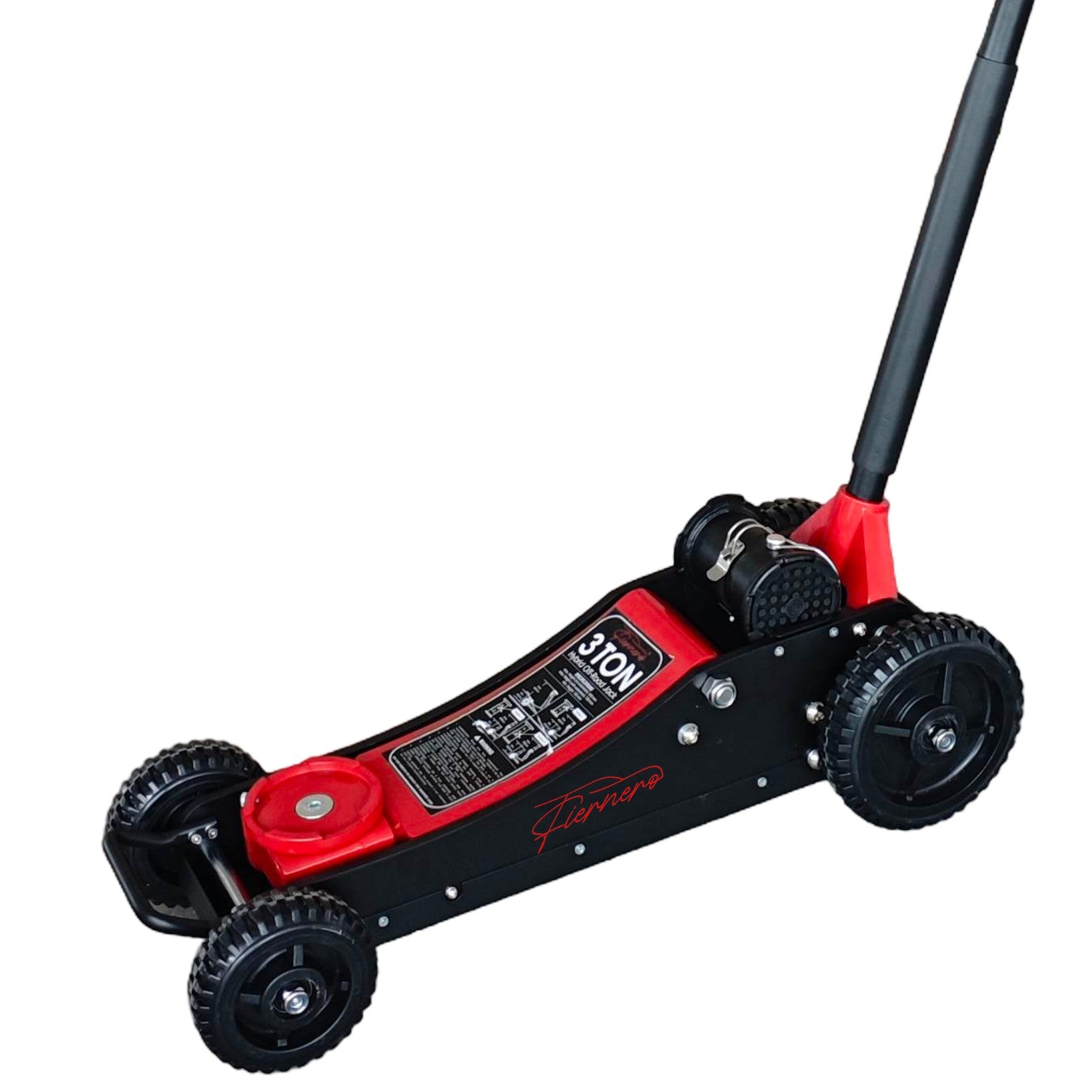 Fiernero 3 Ton Trolley Hydraulic Off Road Jack w/ Three Height Extension Stage