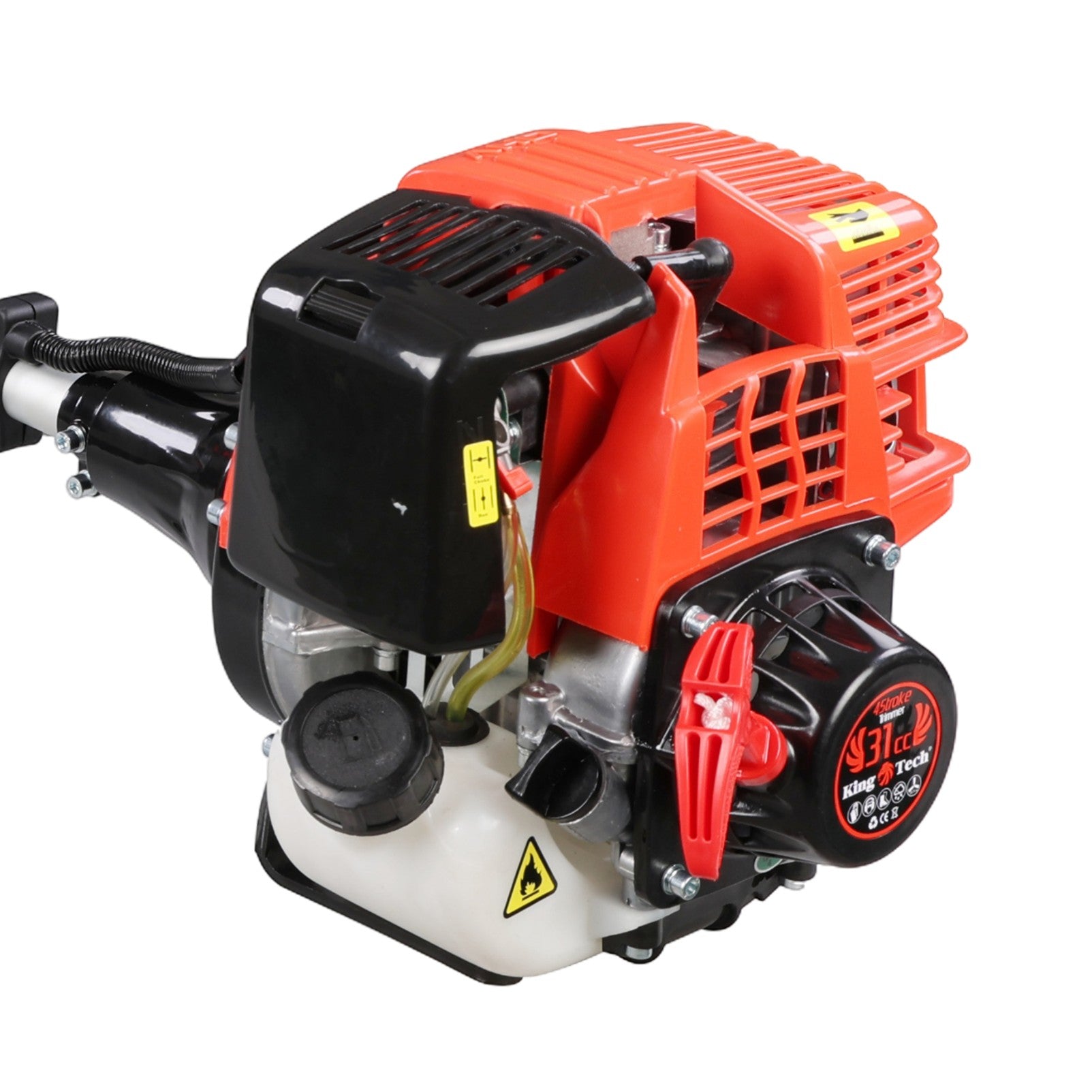 KingTech Straight  31cc 4-Stroke Shaft Whipper Snipper | Line Trimmer & Brush Cutter, No Oil Mix