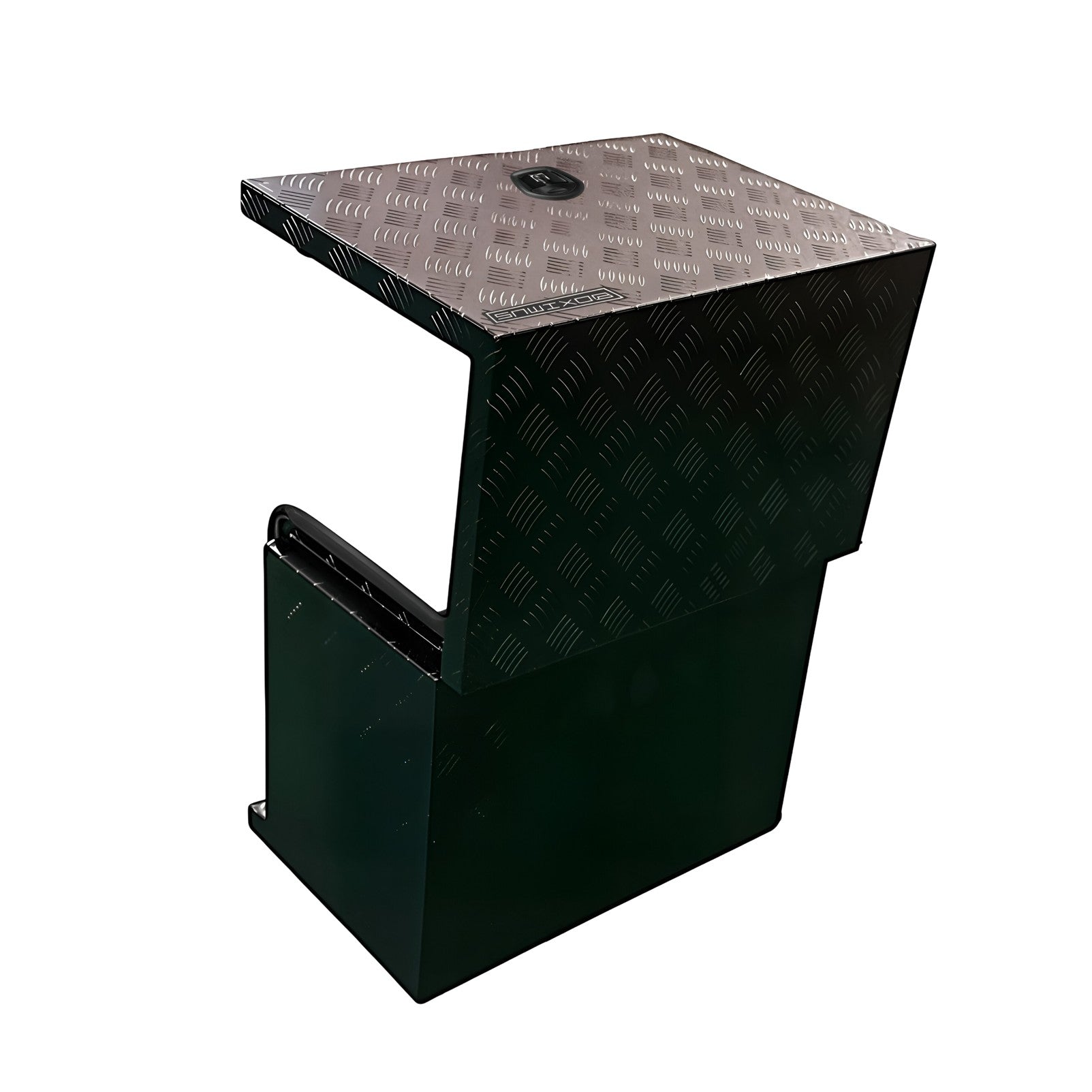 Black 2.5mm Aluminium Checker Plate Secure Generator Toolbox | Gas Struts & Whale Locks