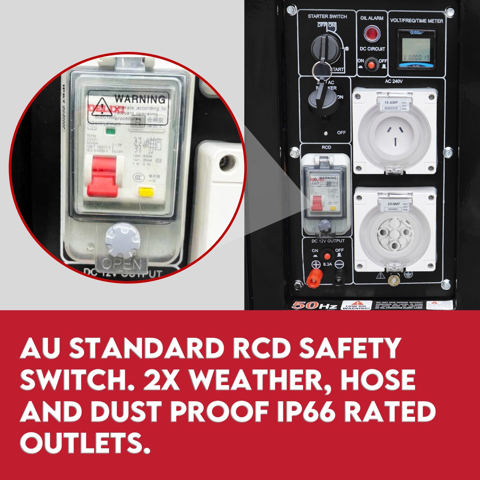 KingTech GTX69000 6kW Continuous Silent Diesel Generator 8.4 kVA Output Electric Start