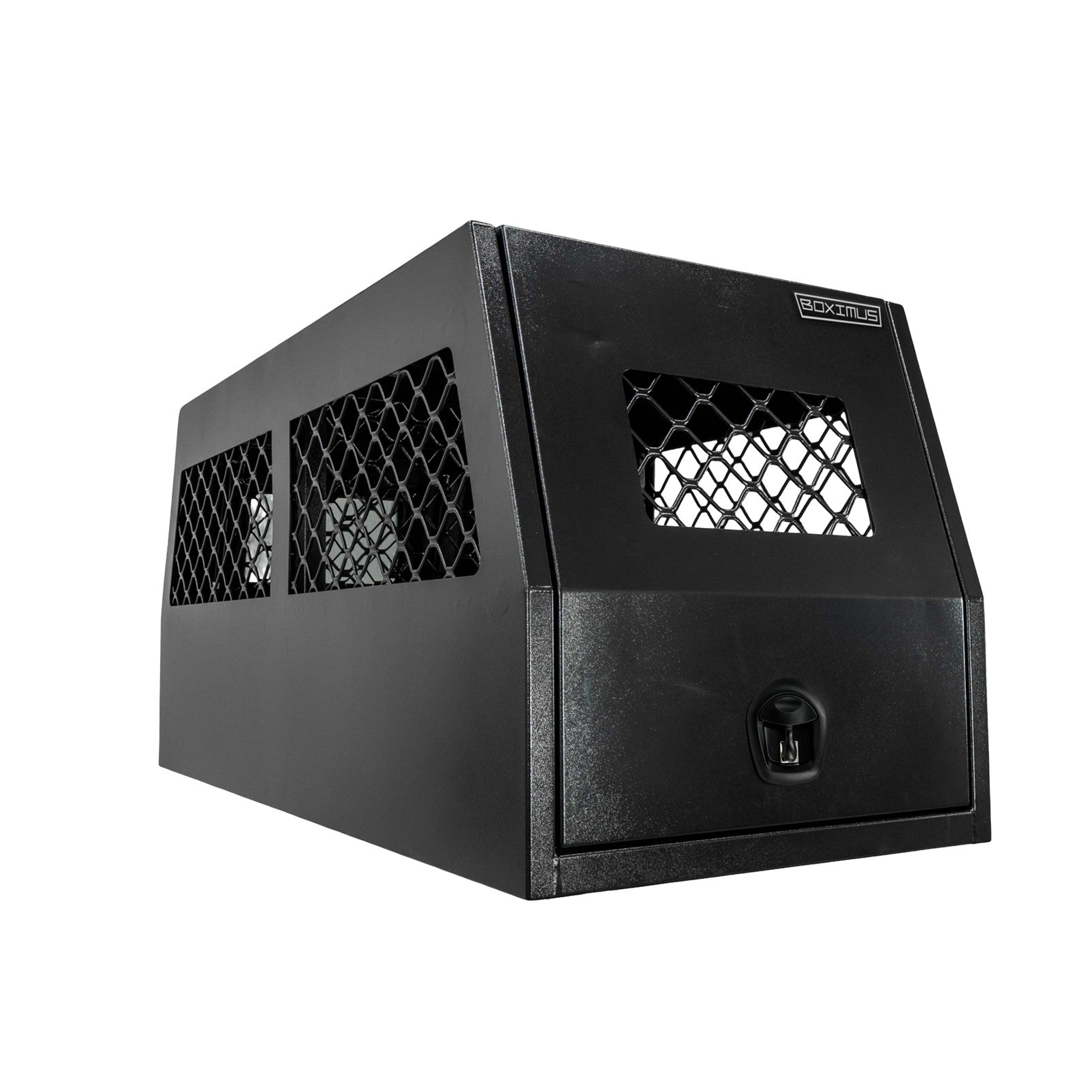 Boximus 800mm Dog Box Cage for Ute & Canopy | Black Steel Power Coated
