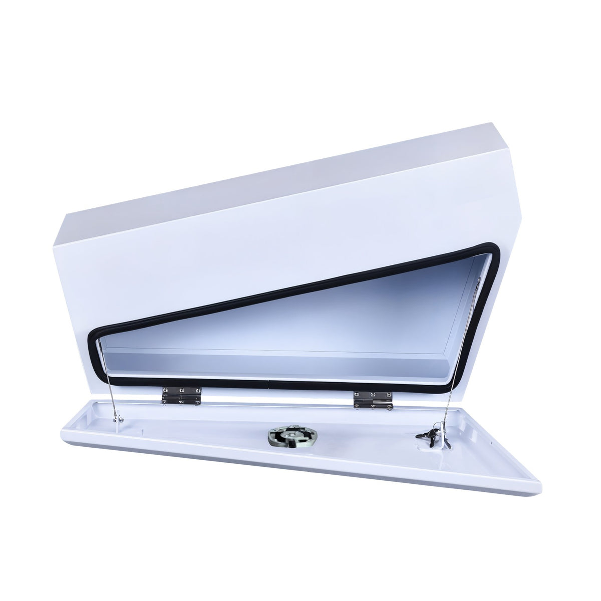 Boximus 750mm Steel Under Tray Ute Tool Box Pair | White Powder-Coated & Sealed