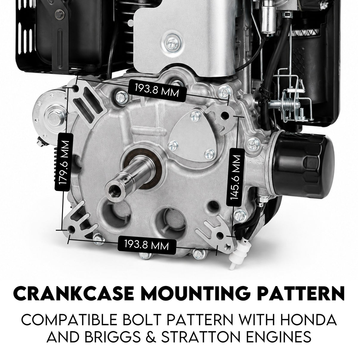 KingTech 16HP Vertical Shaft Engine | 450cc 4-Stroke OHV | Cast-Iron Bore Electric Start Motor