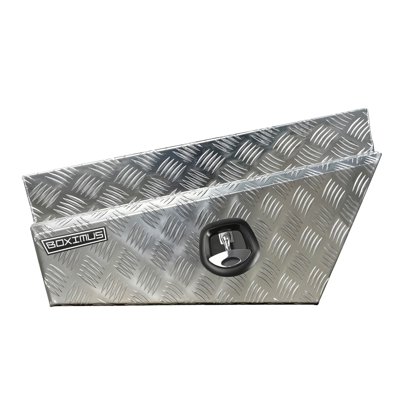 Boximus 750mm Checker Plate Under Tray Ute Tool Boxes | Sealed Toolbox Checker Pair Set