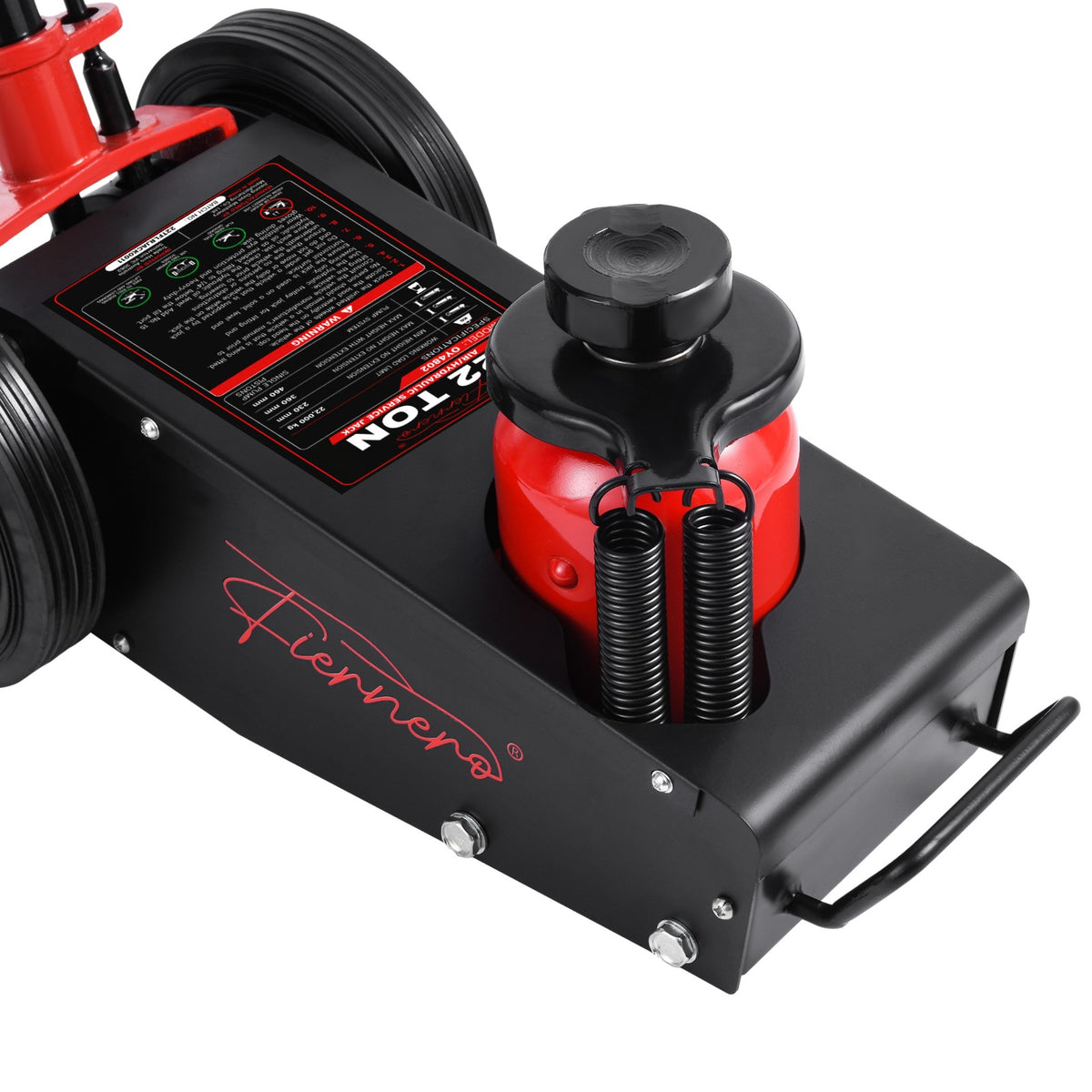 Fiernero 22 Ton Air Hydraulic Service Jack | Bottle Jack with Wheels