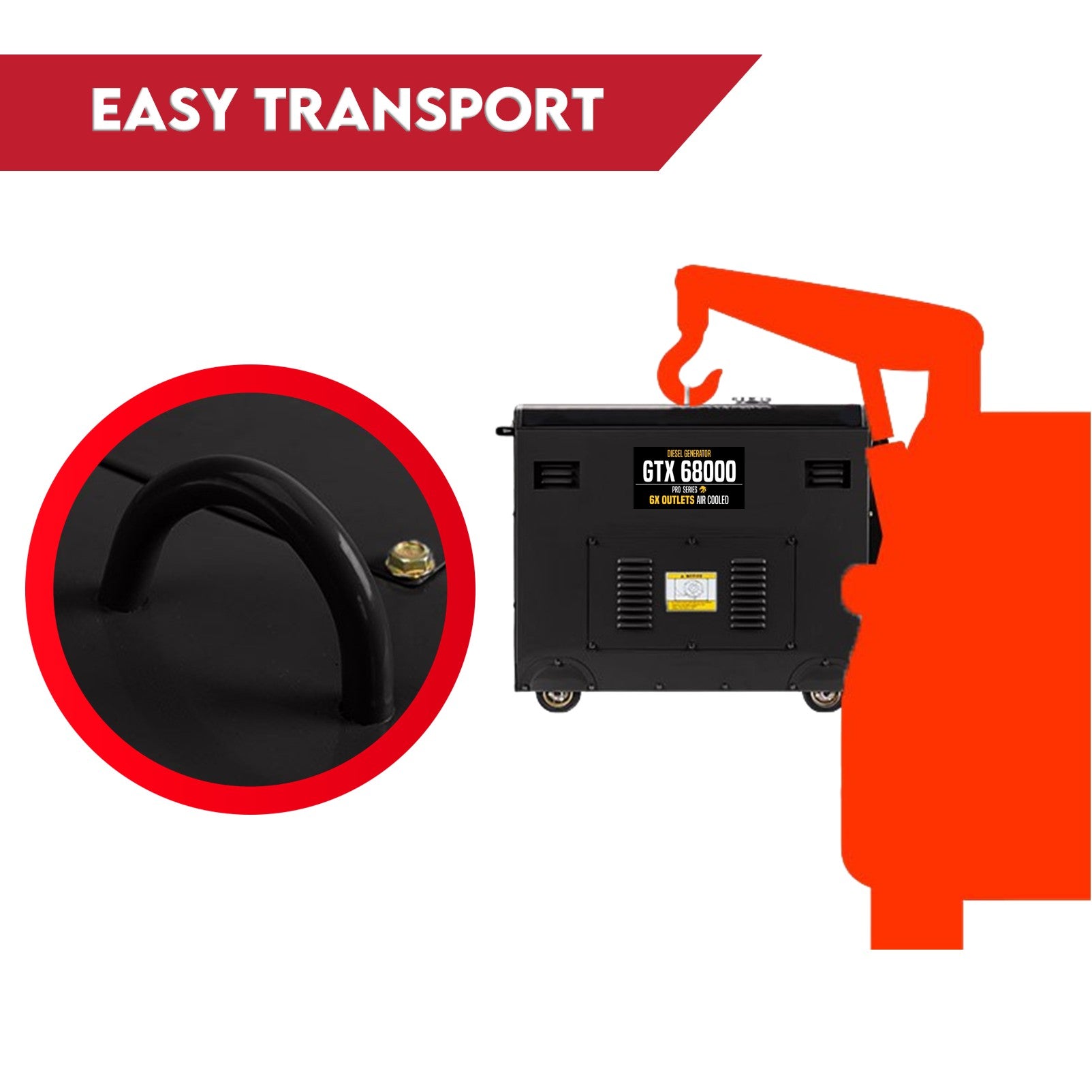 KingTech GTX68000 Silent Diesel Generator | 6kW Continuous Power | Electric Start & 74 dB