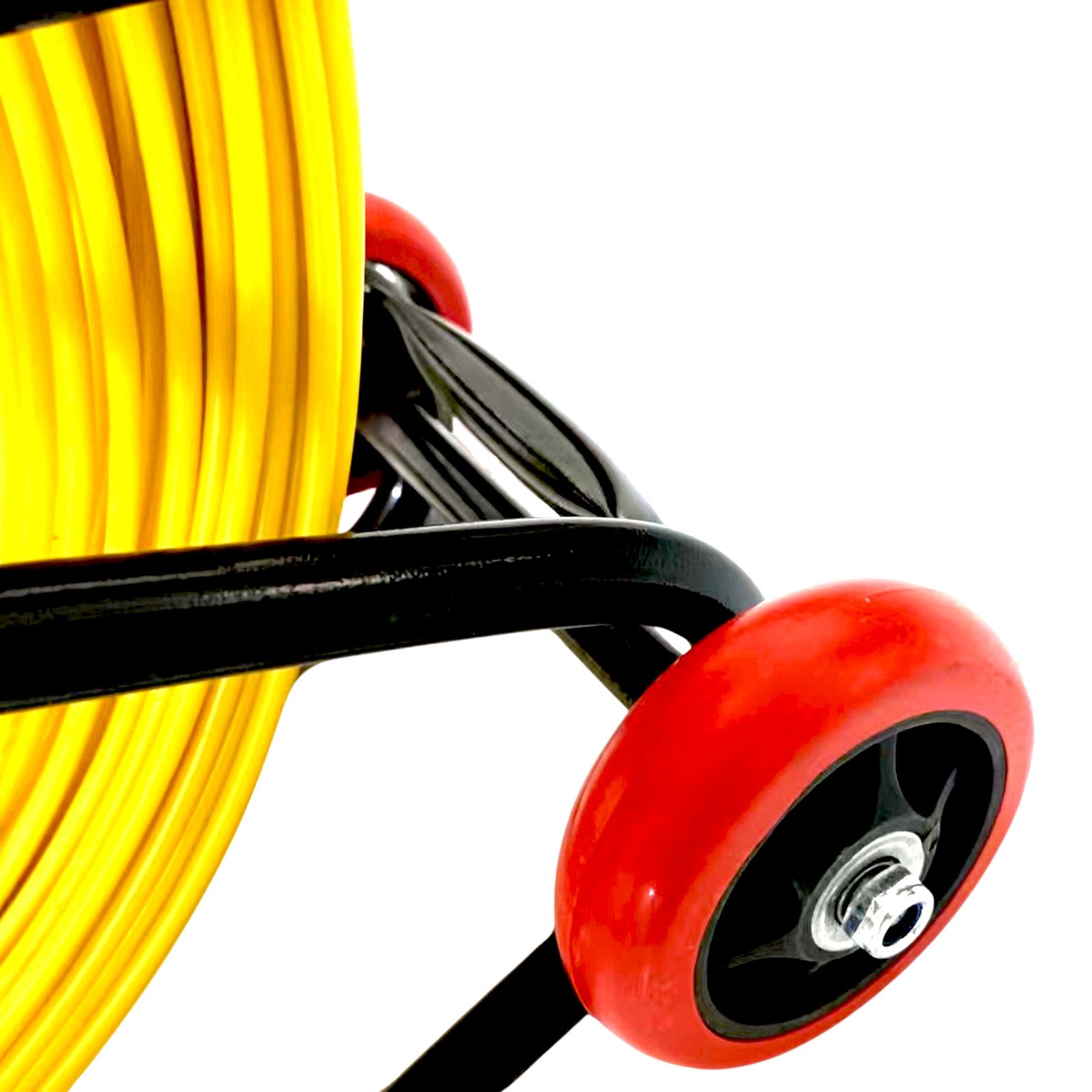 Cable Rodder Duct with Wheeled Plastic Spray Iron Frame Fibreglass 150m x 8mm