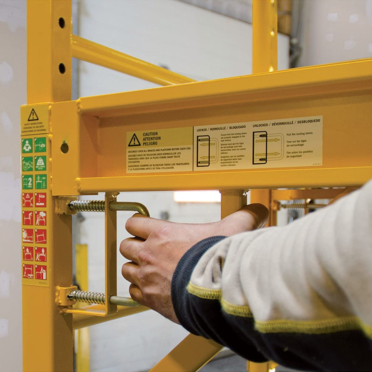 KingTech 2M Steel Mobile Scaffold Tower | Heavy Duty 450 KG Capacity Fits Doorways