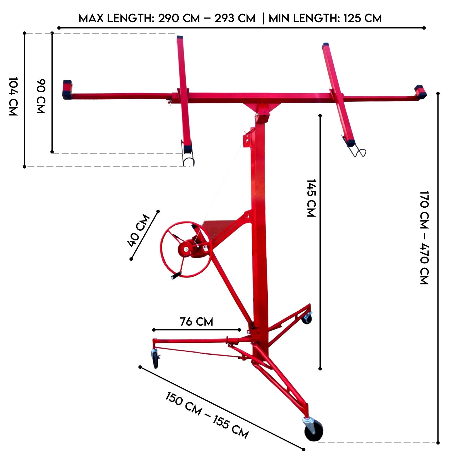 Sheet Panel Lifter - 4.8M Plasterboard