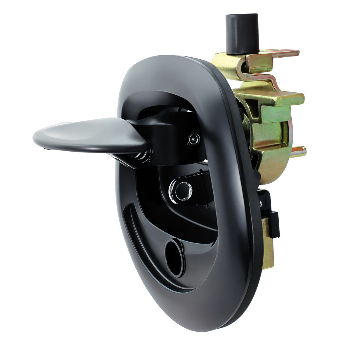 Black Heavy-Duty Compression Whale Tail Lock for Toolbox | Dual-Keyed for Ute Canopy