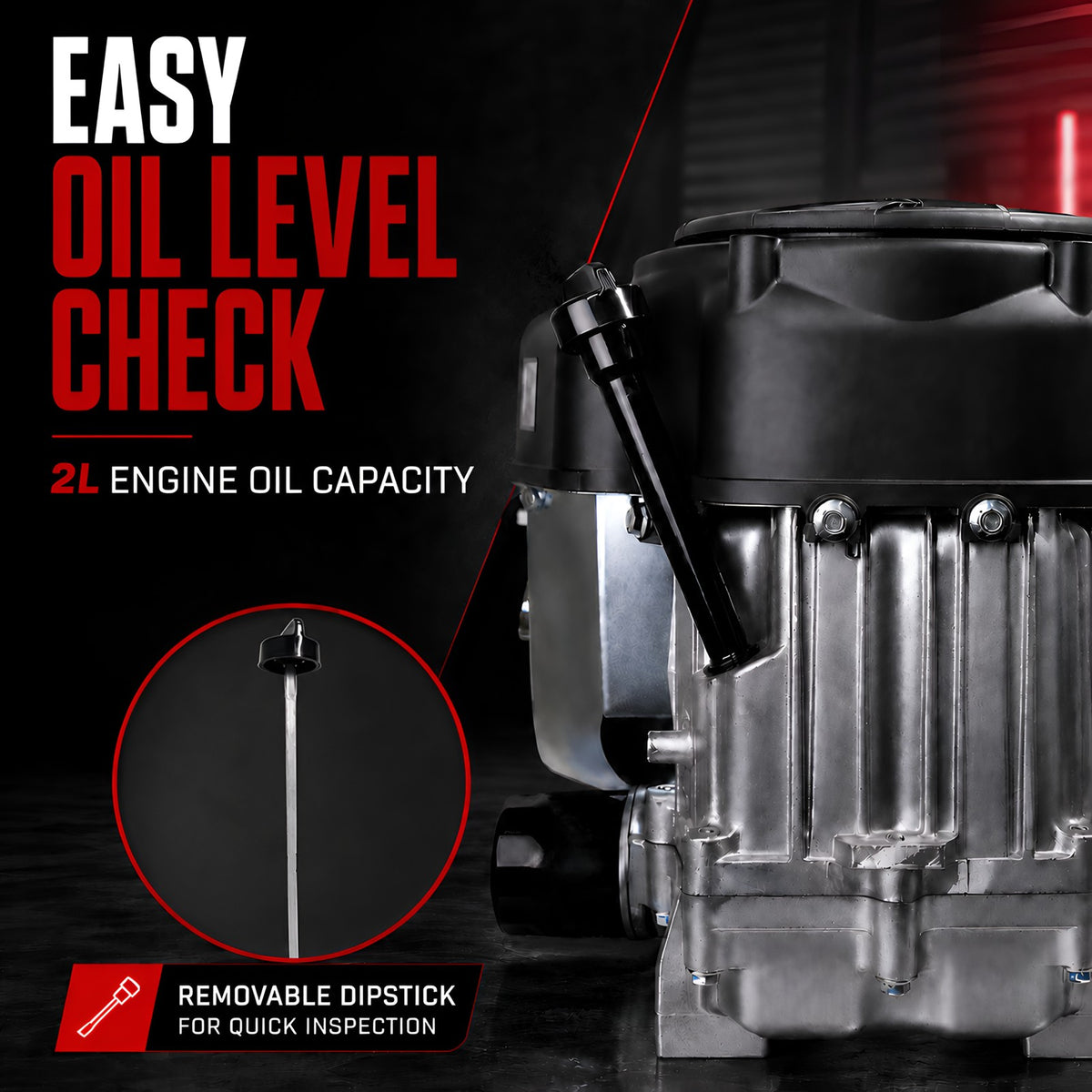 KingTech 25HP Vertical Shaft Engine | 739cc 4-Stroke OHV | Electric Start Motor V-Twin