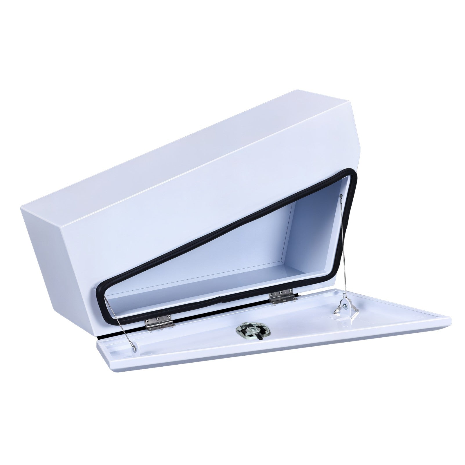 Boximus 750mm Aluminium Under Tray Ute Tool Box Pair | White Powder-Coated & Sealed