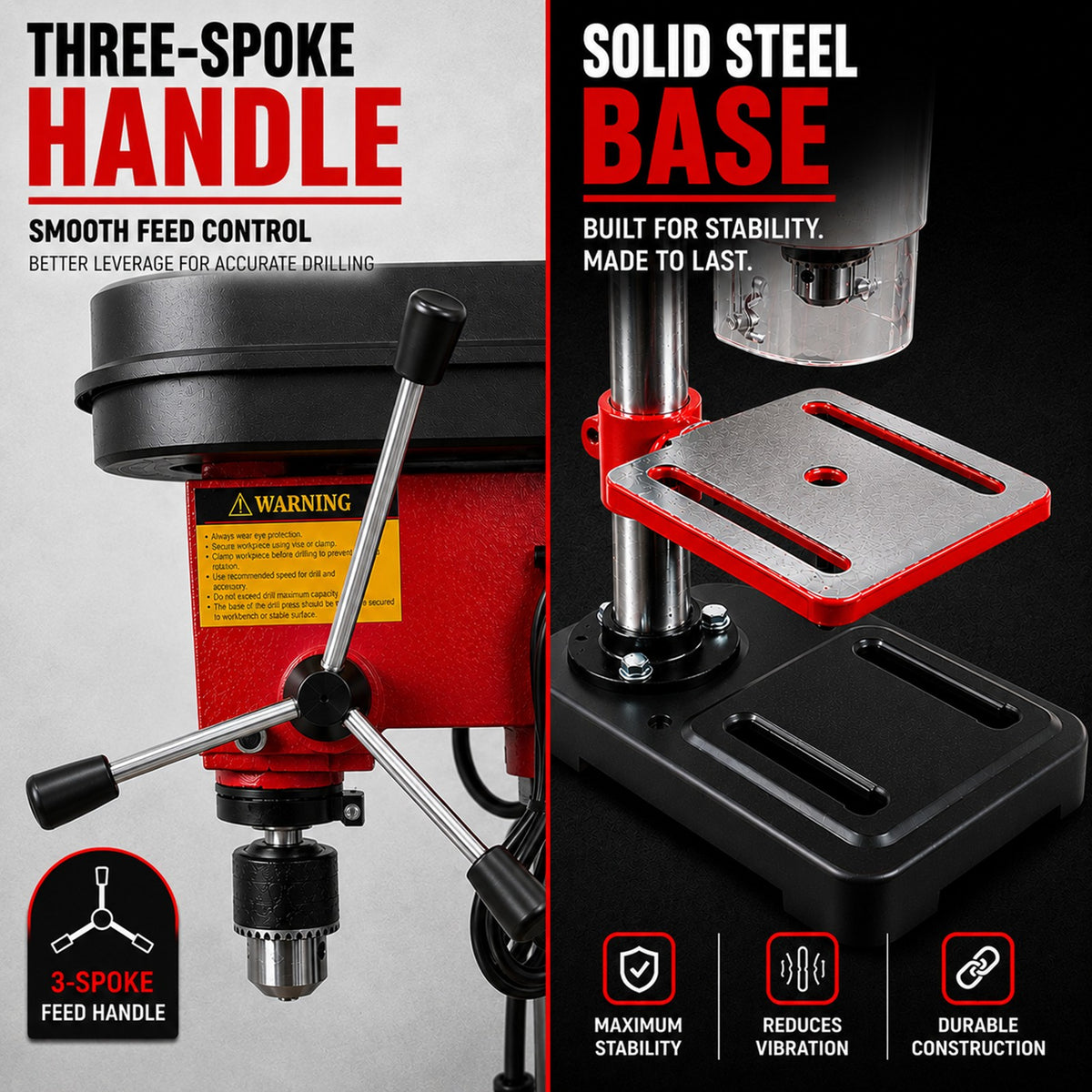 KingTech 450W Drill Press Bench Stand | 5 Variable Speed