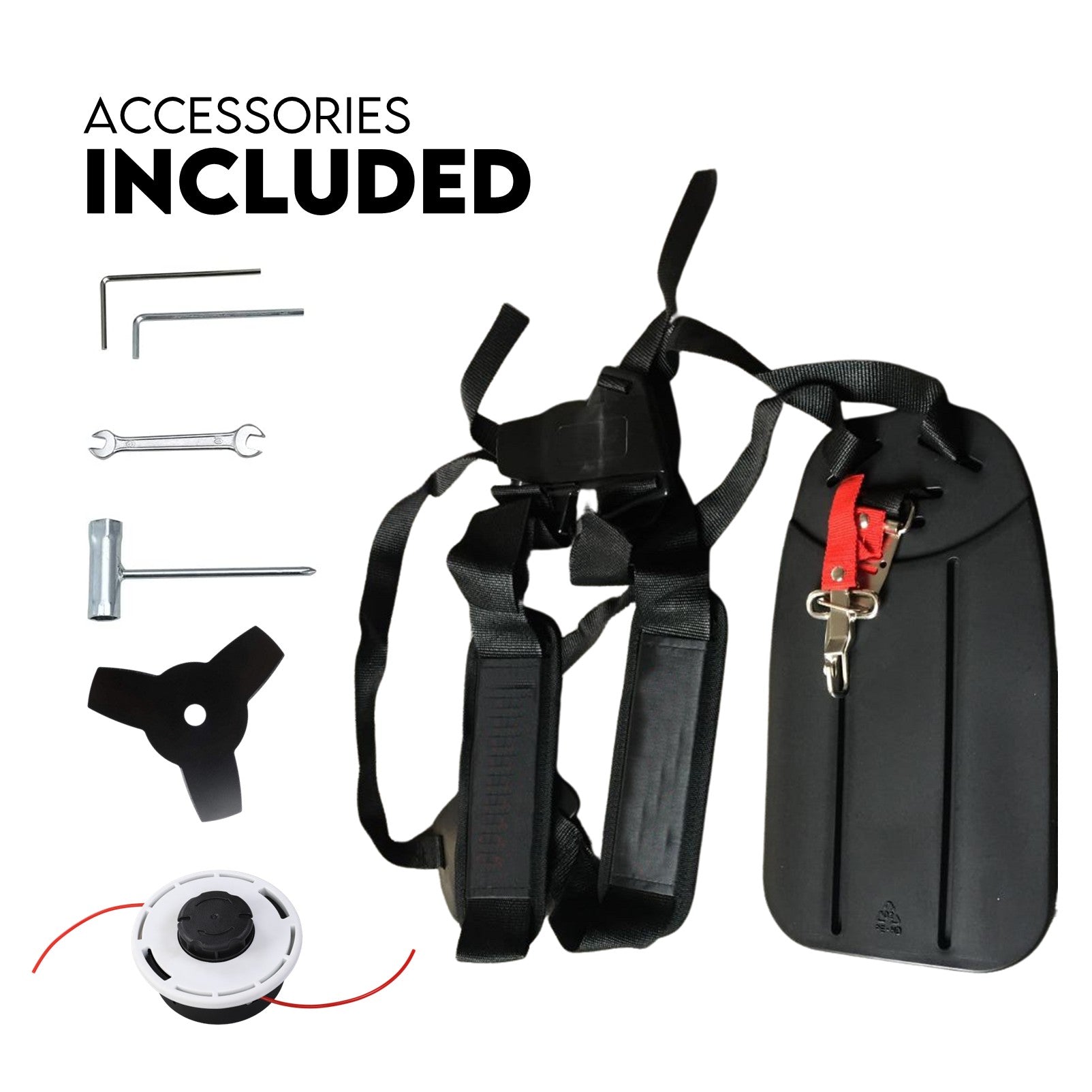 KingTech Straight  31cc 4-Stroke Shaft Whipper Snipper | Line Trimmer & Brush Cutter, No Oil Mix