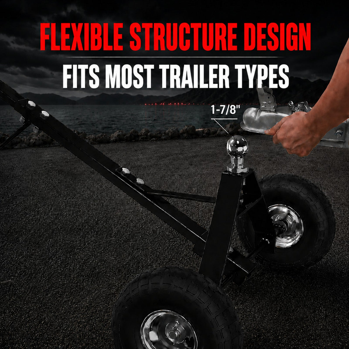 Fiernero Trailer Dolly 600lbs | Utility Camper Steel Hand Dolly Wheel