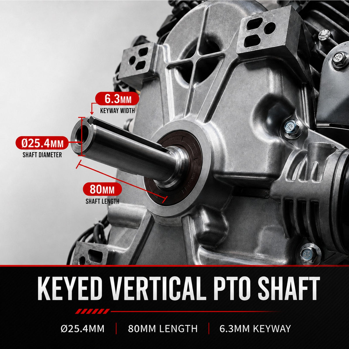 KingTech 25HP Vertical Shaft Engine | 739cc 4-Stroke OHV | Electric Start Motor V-Twin