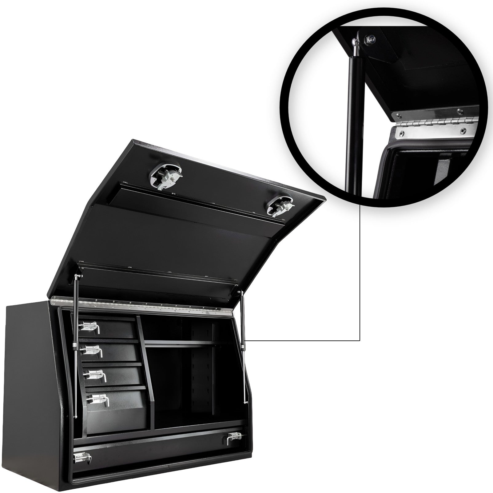 Boximus 1200mm Steel Drawer Toolbox Black | Heavy Duty 5-Drawer & Twin Whale Locks