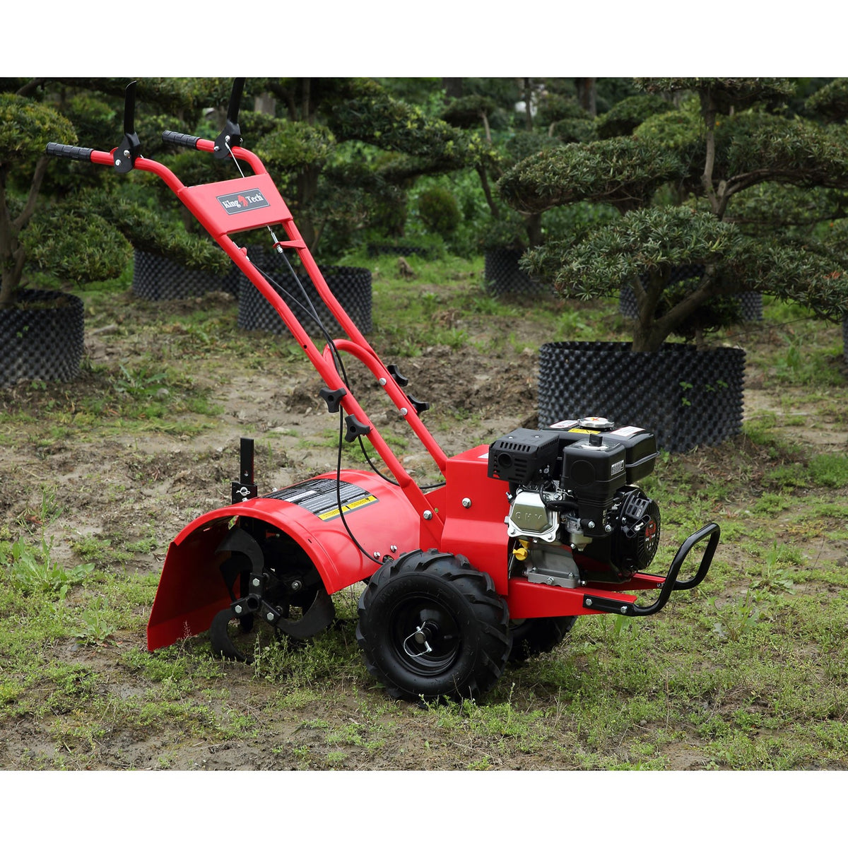 KingTech 7HP Petrol Tiller Cultivator | 212cc 4-Stroke Engine | Garden Soil Rotary Hoe