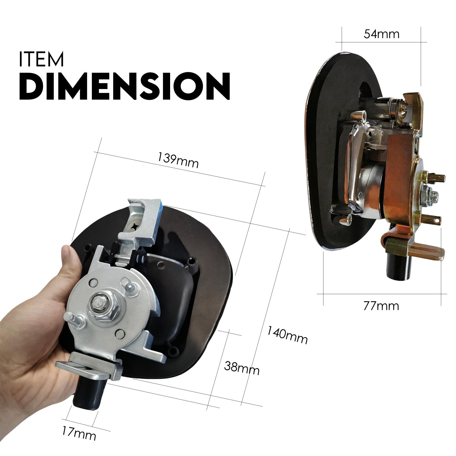 Black Heavy-Duty Compression Whale Tail Lock for Toolbox | Dual-Keyed for Canopy 4X