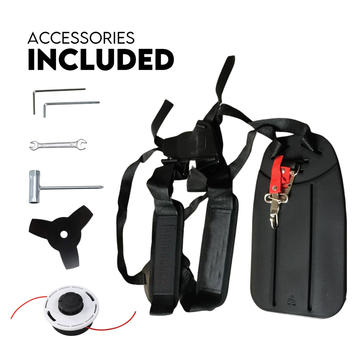 KingTech Straight 31cc 4-Stroke Shaft Whipper Snipper | Line Trimmer & Brush Cutter, No Oil Mix